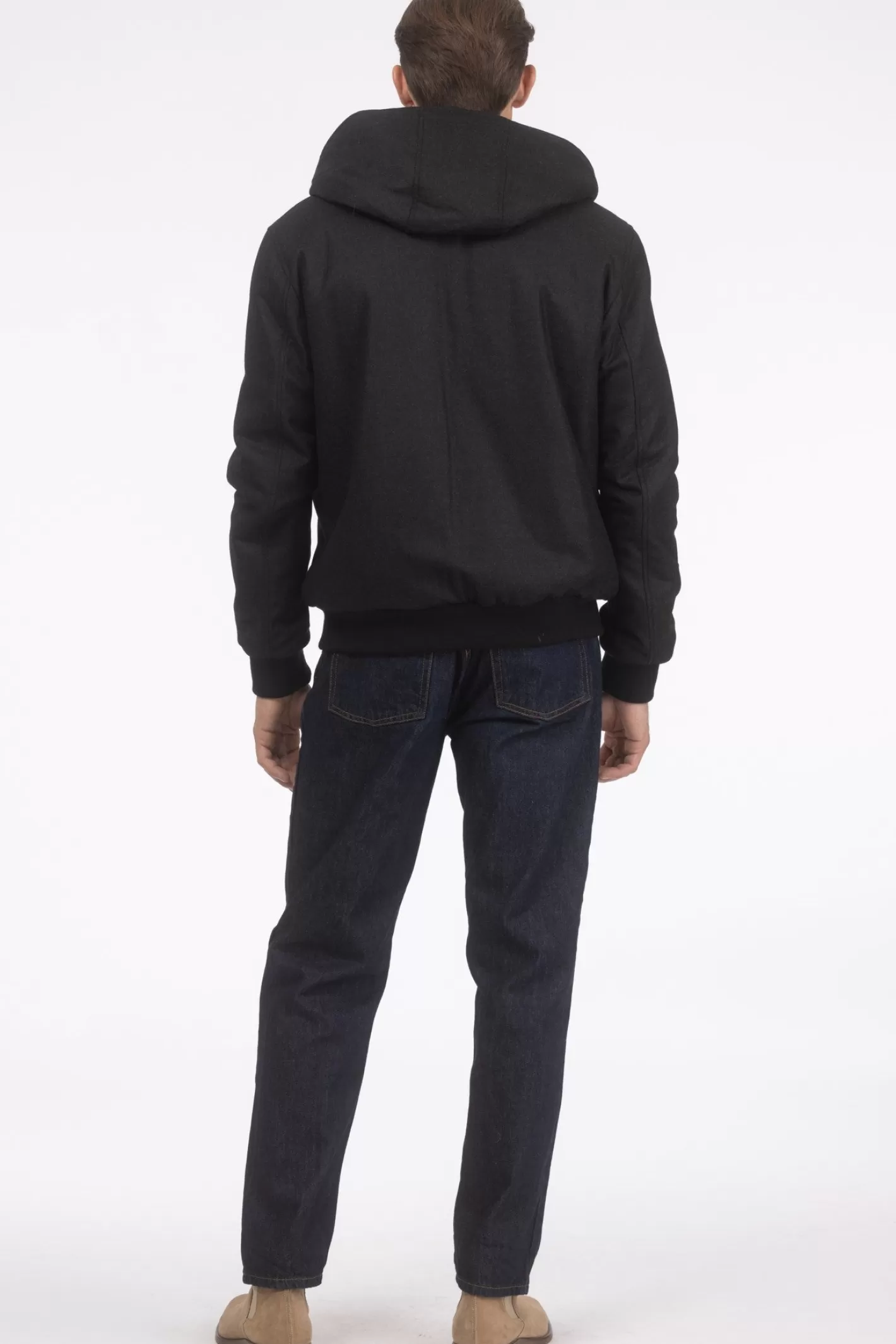 Veste d'hiver pour homme GORSKI Montréal - Mélange luxueux de cachemire Loro Piana et laine vierge avec doublure intérieure en agneau shearling premium