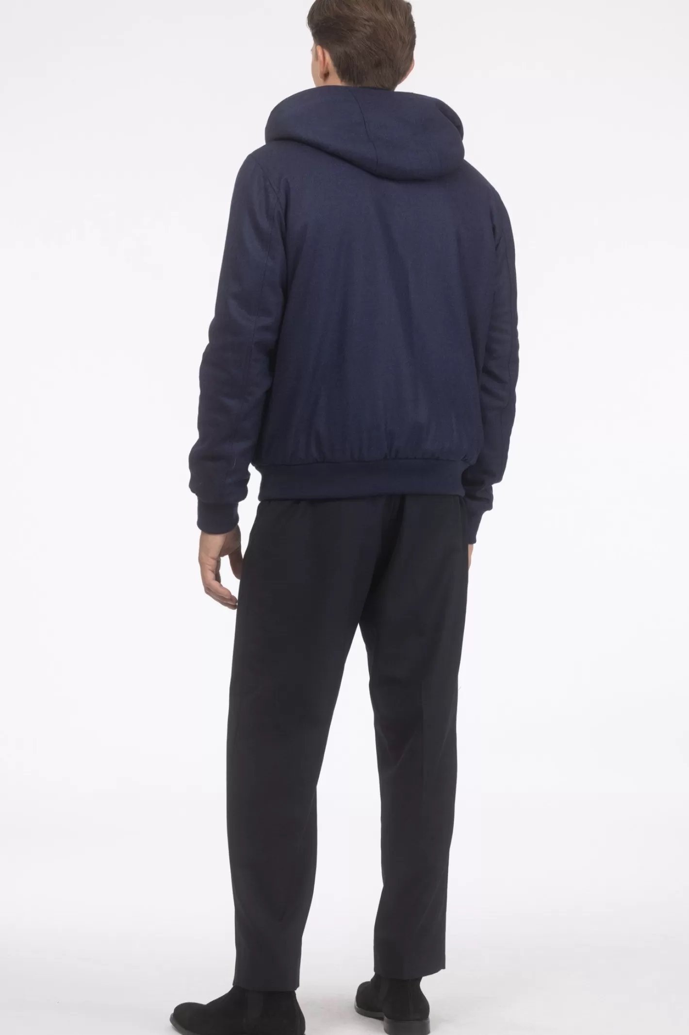 Veste d'hiver pour homme GORSKI Montréal - Mélange luxueux de cachemire Loro Piana et laine vierge avec doublure intérieure en agneau shearling premium