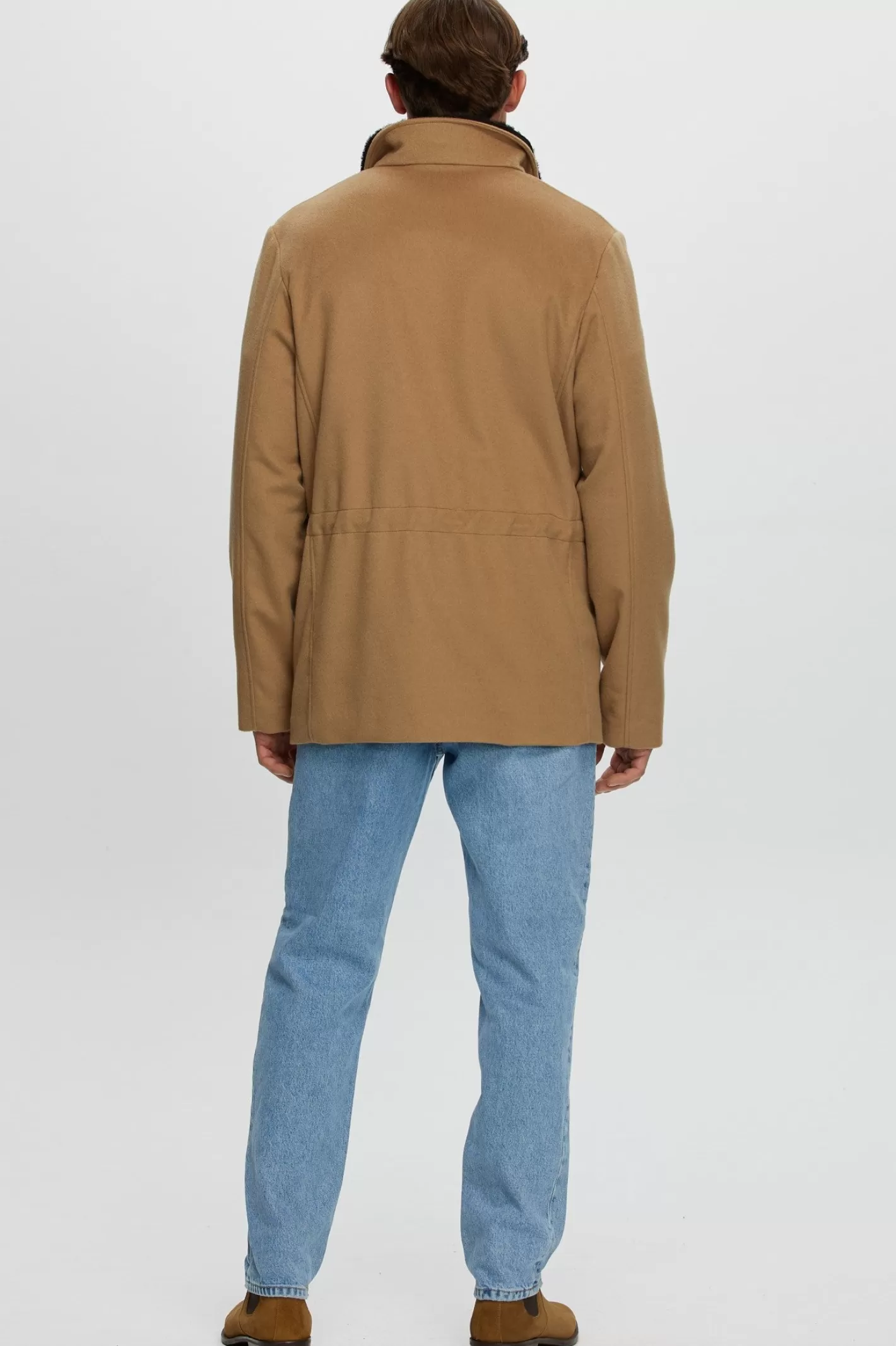 Veste pour homme en cachemire Loro Piana avec col en agneau shearling amovible - Montréal GORSKI
