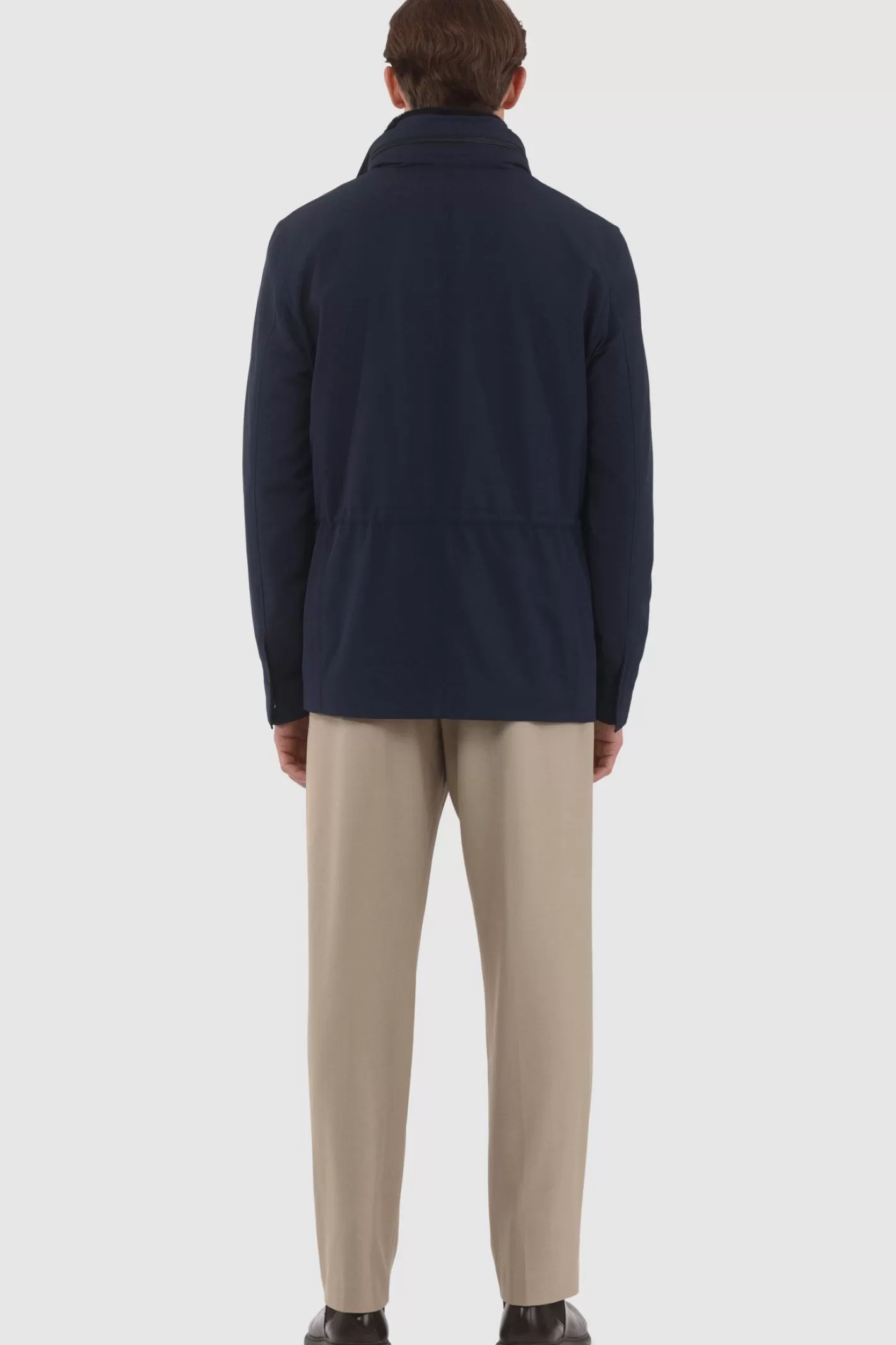 Veste pour homme GORSKI Montréal – Doudoune imperméable avec doublure Storm System de Loro Piana, col en agneau shearling amovible et capuche intégrée