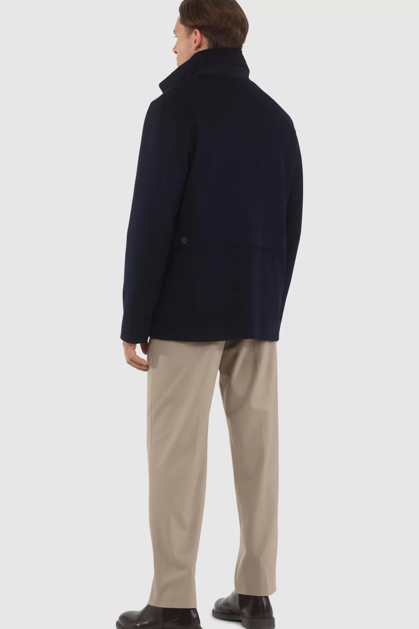 Veste Homme Montréal Hiver 2024 - Laine Loro Piana avec col en shearling sélectionné amovible par GORSKI