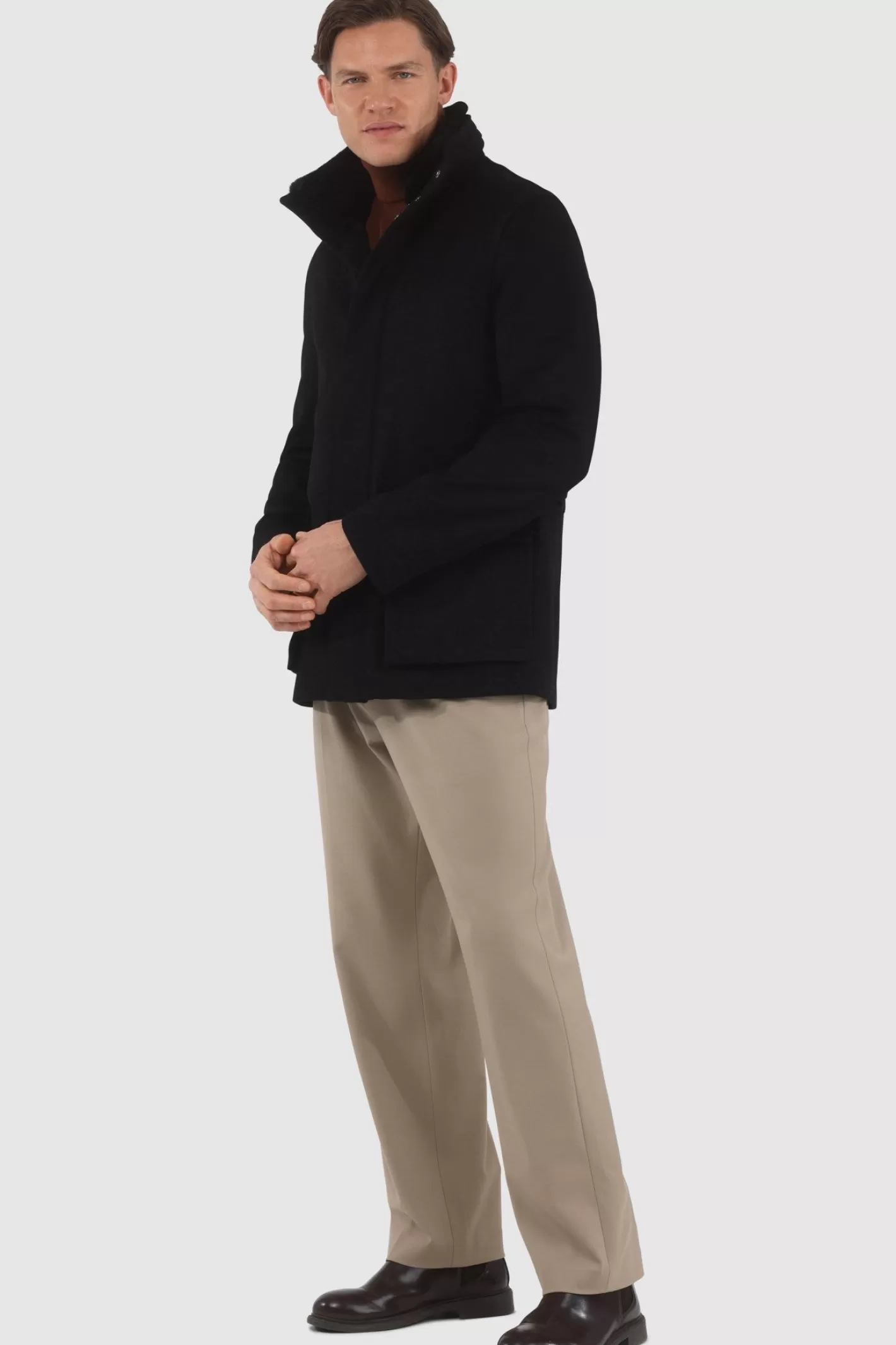 Veste Homme Montréal Hiver 2024 - Laine Loro Piana avec col en shearling sélectionné amovible par GORSKI