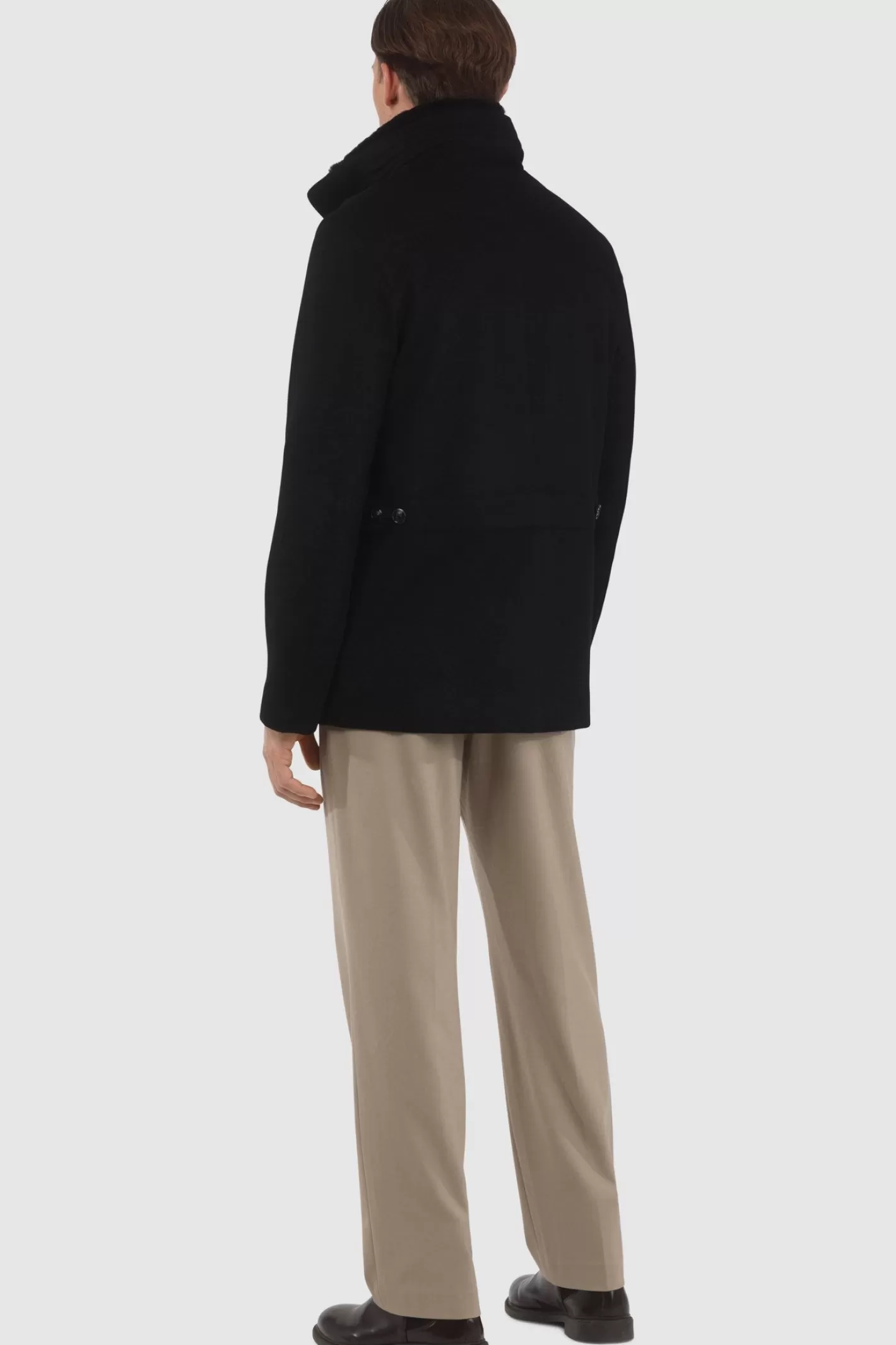 Veste Homme Montréal Hiver 2024 - Laine Loro Piana avec col en shearling sélectionné amovible par GORSKI
