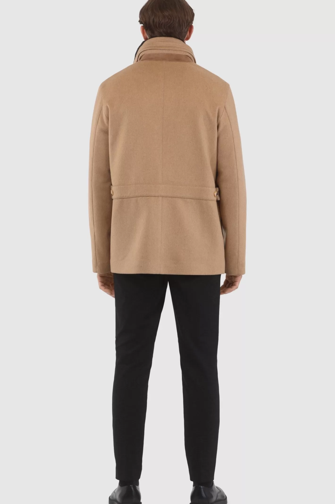Veste Homme Montréal Hiver 2024 - Laine Loro Piana avec col en shearling sélectionné amovible par GORSKI