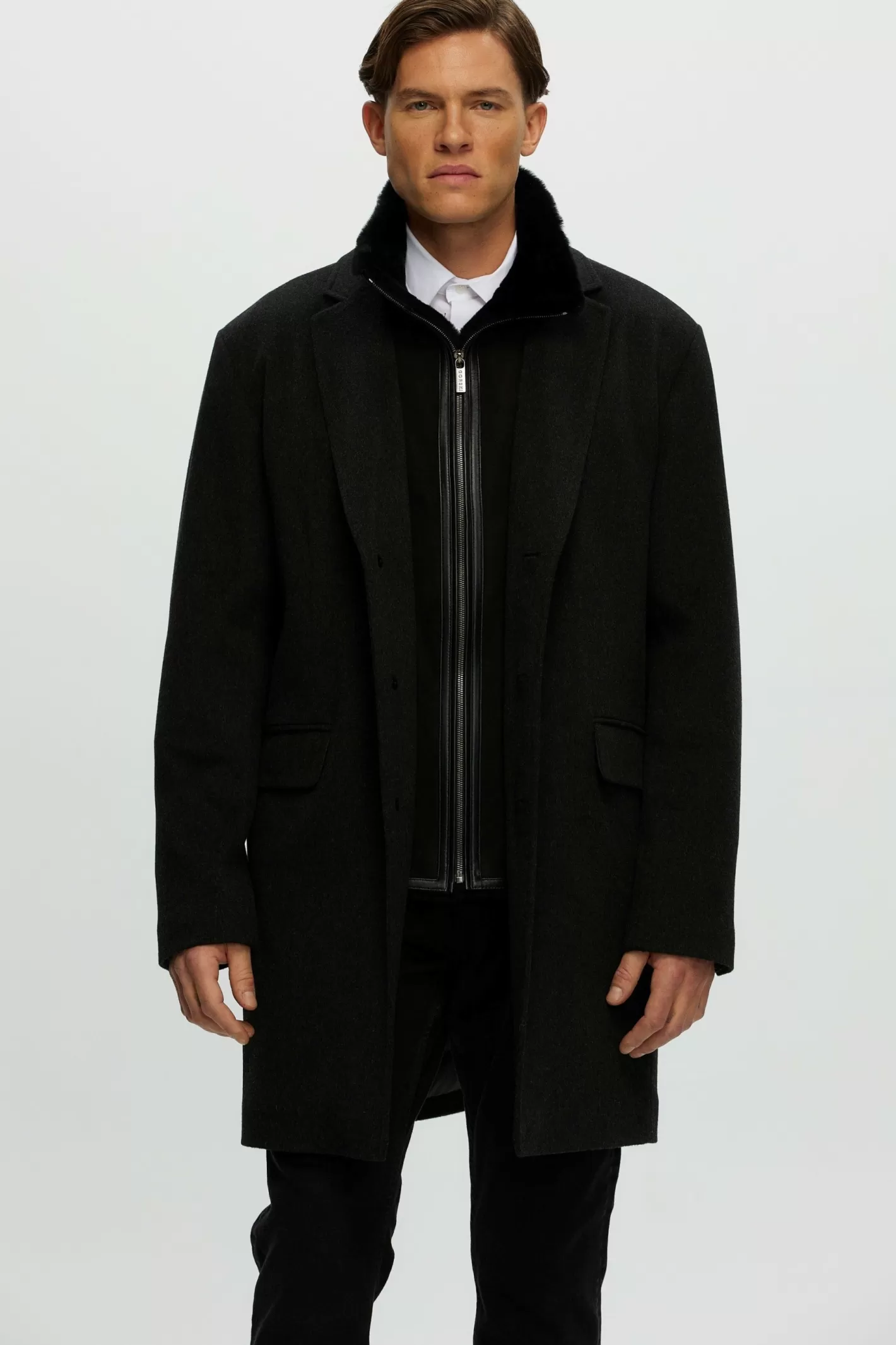 Veste décontractée en laine Loro Piana pour homme GORSKI Montréal - Finitions premium en agneau shearling sélectionné