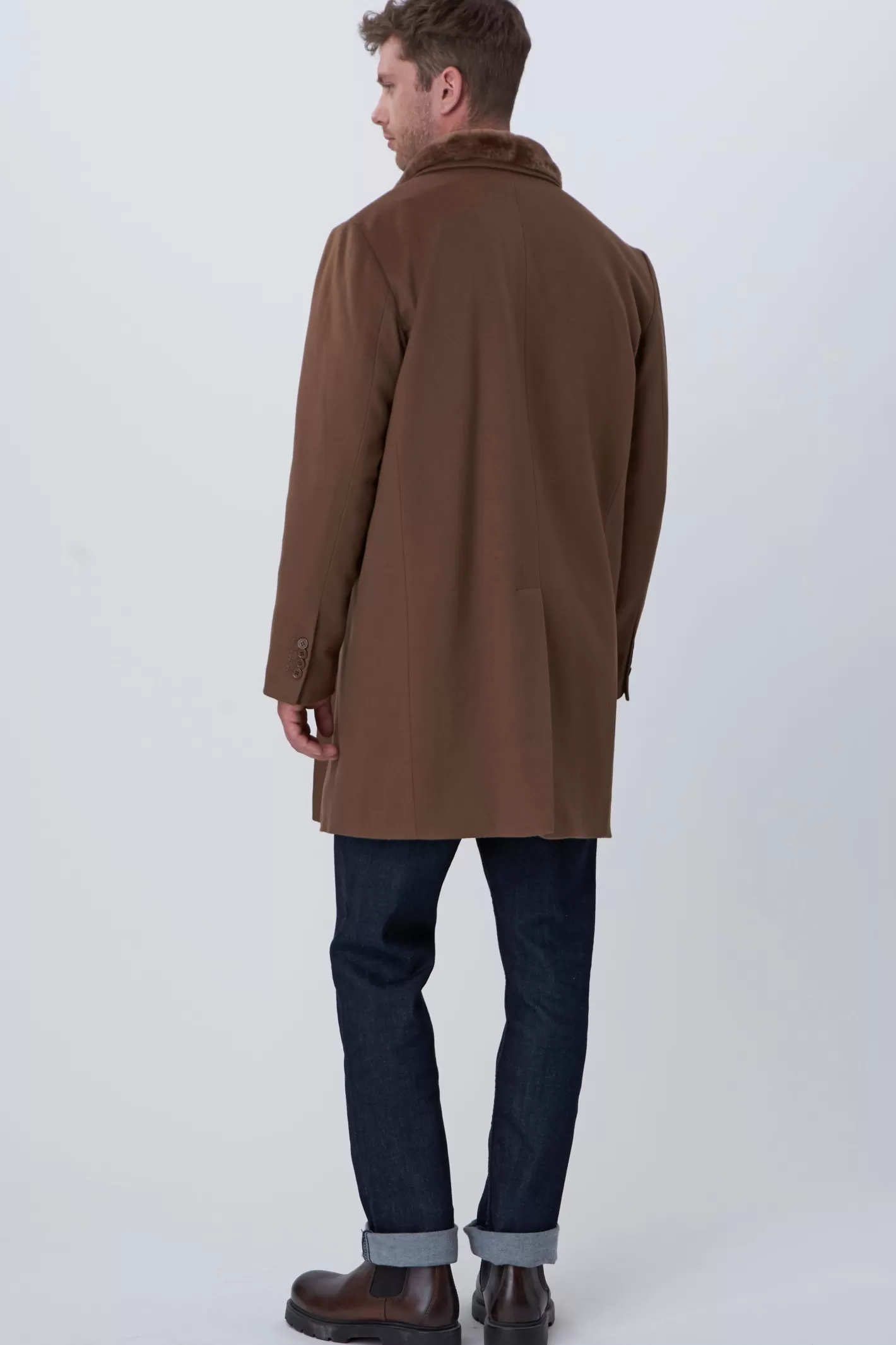 Veste décontractée en laine Loro Piana pour homme GORSKI Montréal - Finitions premium en agneau shearling sélectionné