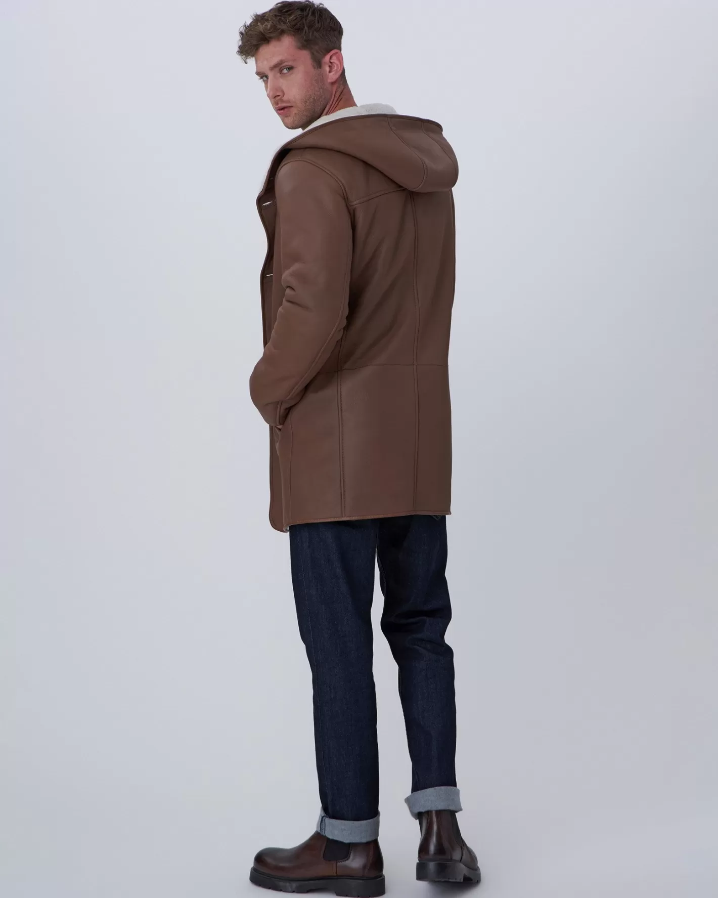 Manteau d'Hiver GORSKI Montréal pour Homme - Doudoune en Laine Mérinos avec Doublure en Agneau Shearling, Confortable et Style Urbain