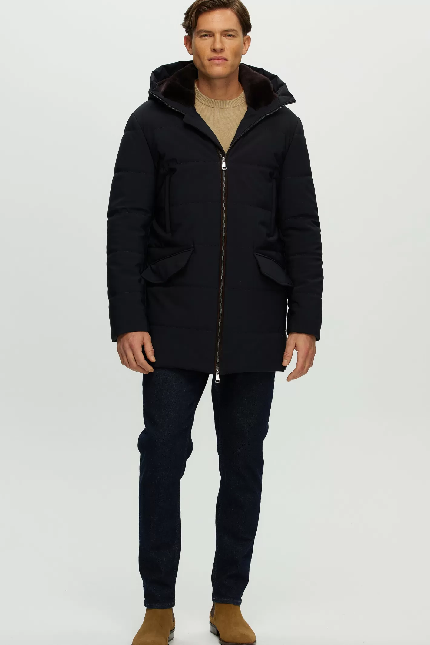 Parka GORSKI – Montréal pour homme avec col en agneau shearling d'exception | Confort maximal pour l'hiver