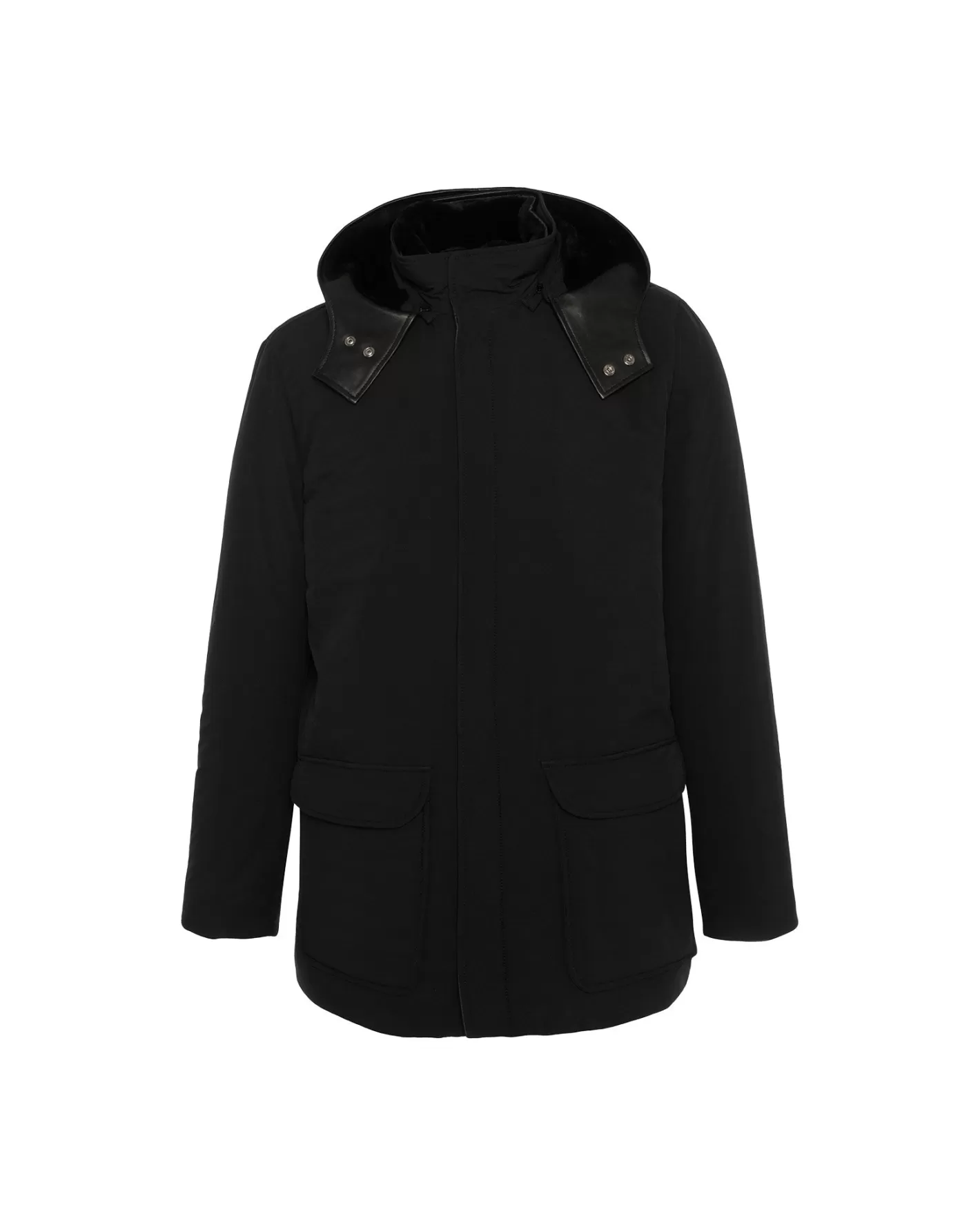 Parka GORSKI Montréal pour Homme – Doublure en Agneau Shearling Sélectionné, Garnitures Cuir Authentique avec Col et Capuche Amovibles en Fourrure Naturelle