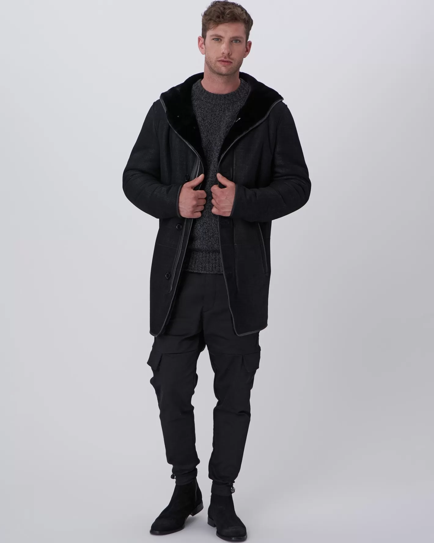 Parka Montréal GORSKI pour Homme - Doudoune Chaude en Agneau Shearling, Style Urbain Conçu pour l'Hiver