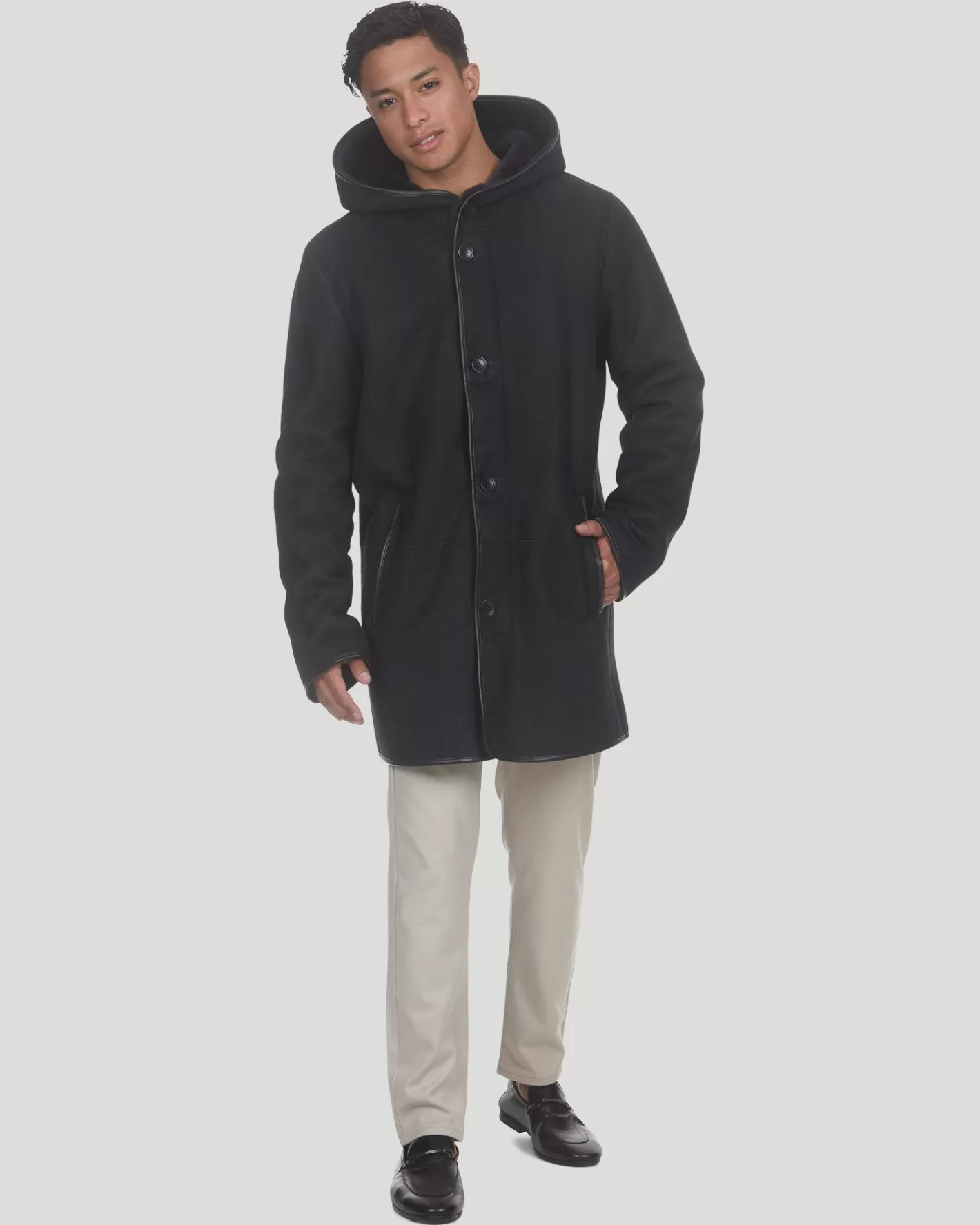 Parka Montréal GORSKI pour Homme - Doudoune Chaude en Agneau Shearling, Style Urbain Conçu pour l'Hiver