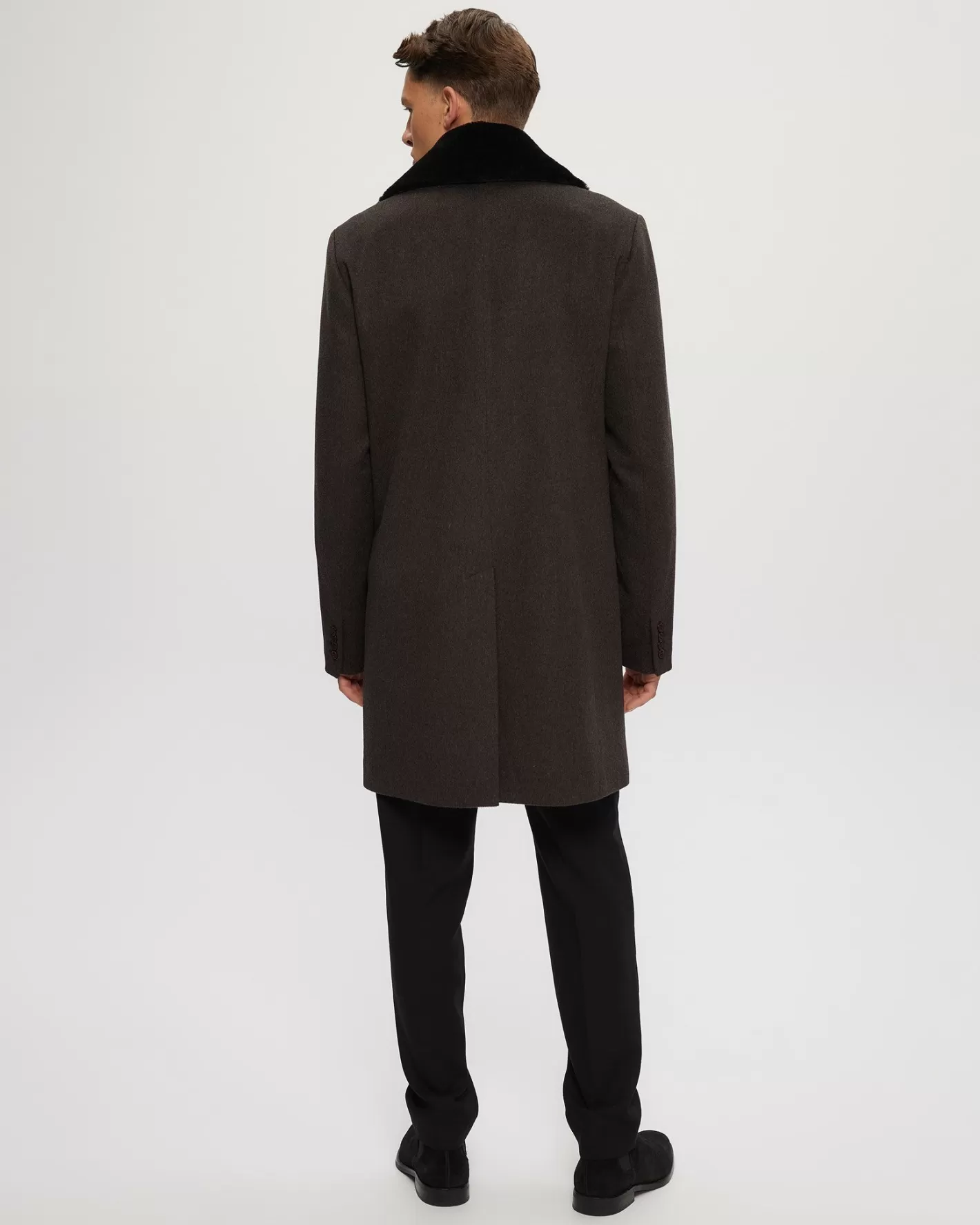 Veste Courte en Laine pour Hommes GORSKI - Conçu à Montréal avec Col Détachable en Laine Mérinos d'Agneau Chaud et Élégant