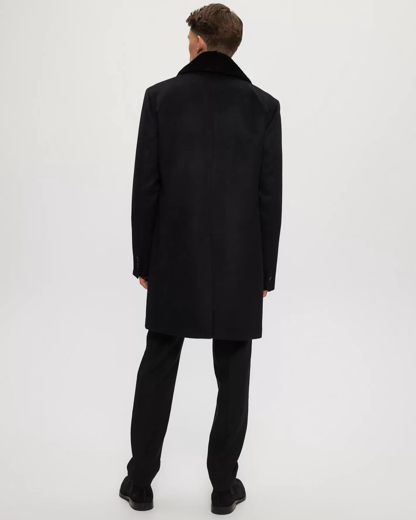 Veste Courte en Laine pour Hommes GORSKI - Conçu à Montréal avec Col Détachable en Laine Mérinos d'Agneau Chaud et Élégant