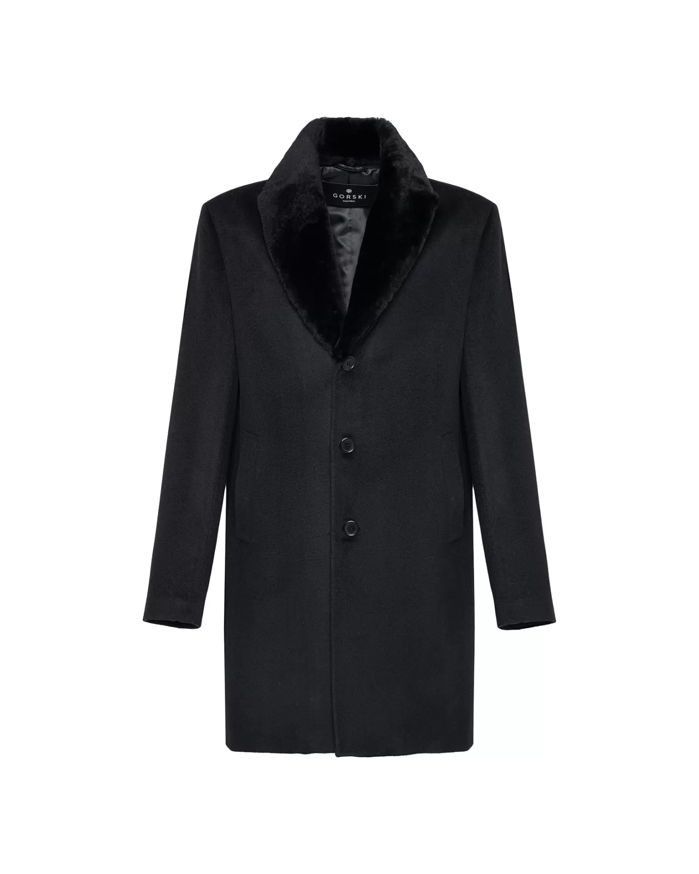 Veste Courte en Laine pour Hommes GORSKI - Conçu à Montréal avec Col Détachable en Laine Mérinos d'Agneau Chaud et Élégant