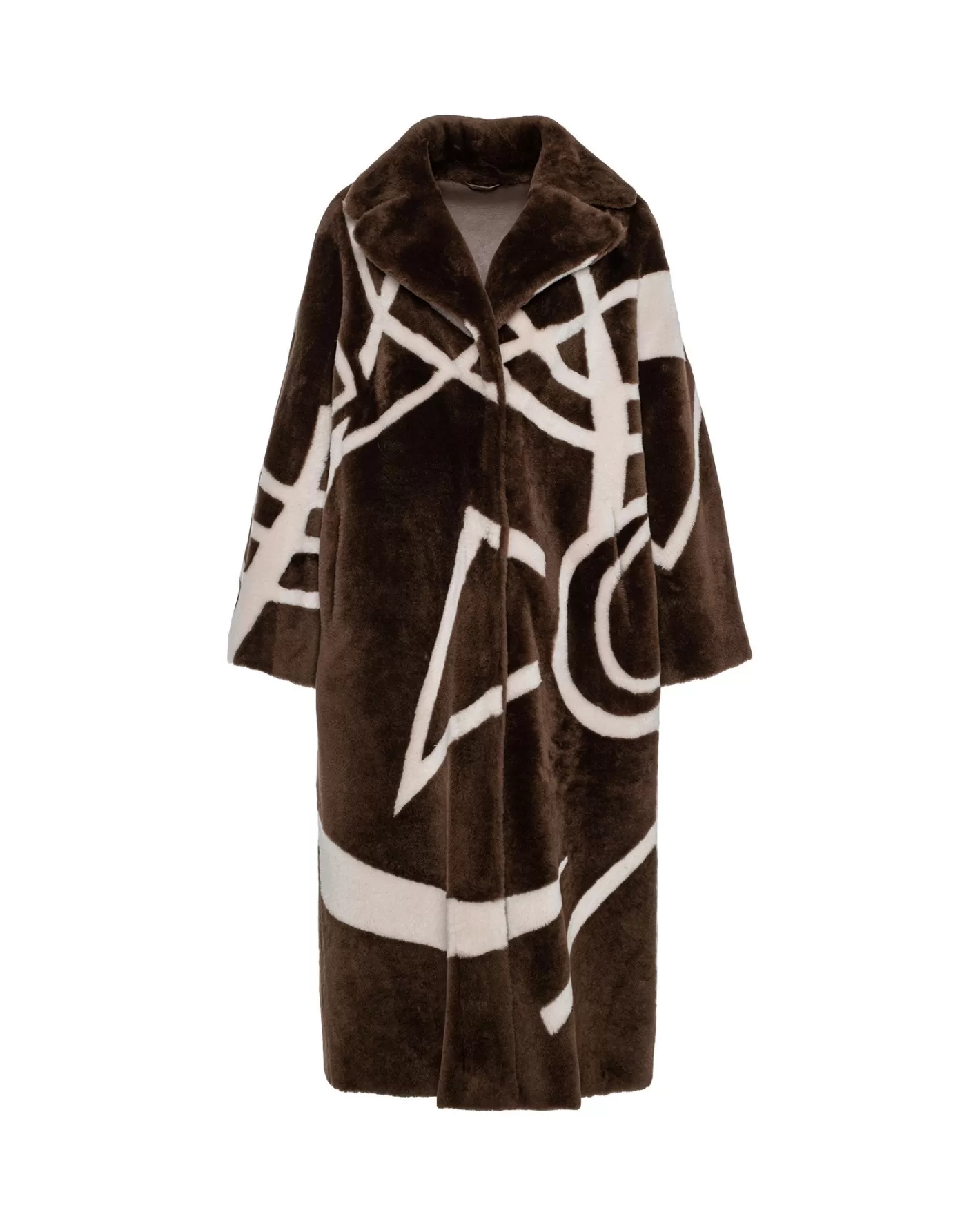 Manteau Femme GORSKI Montréal - Doudoune en Laine Mérinos et Toison d'Agneau avec Motifs Jacquard Artisanaux