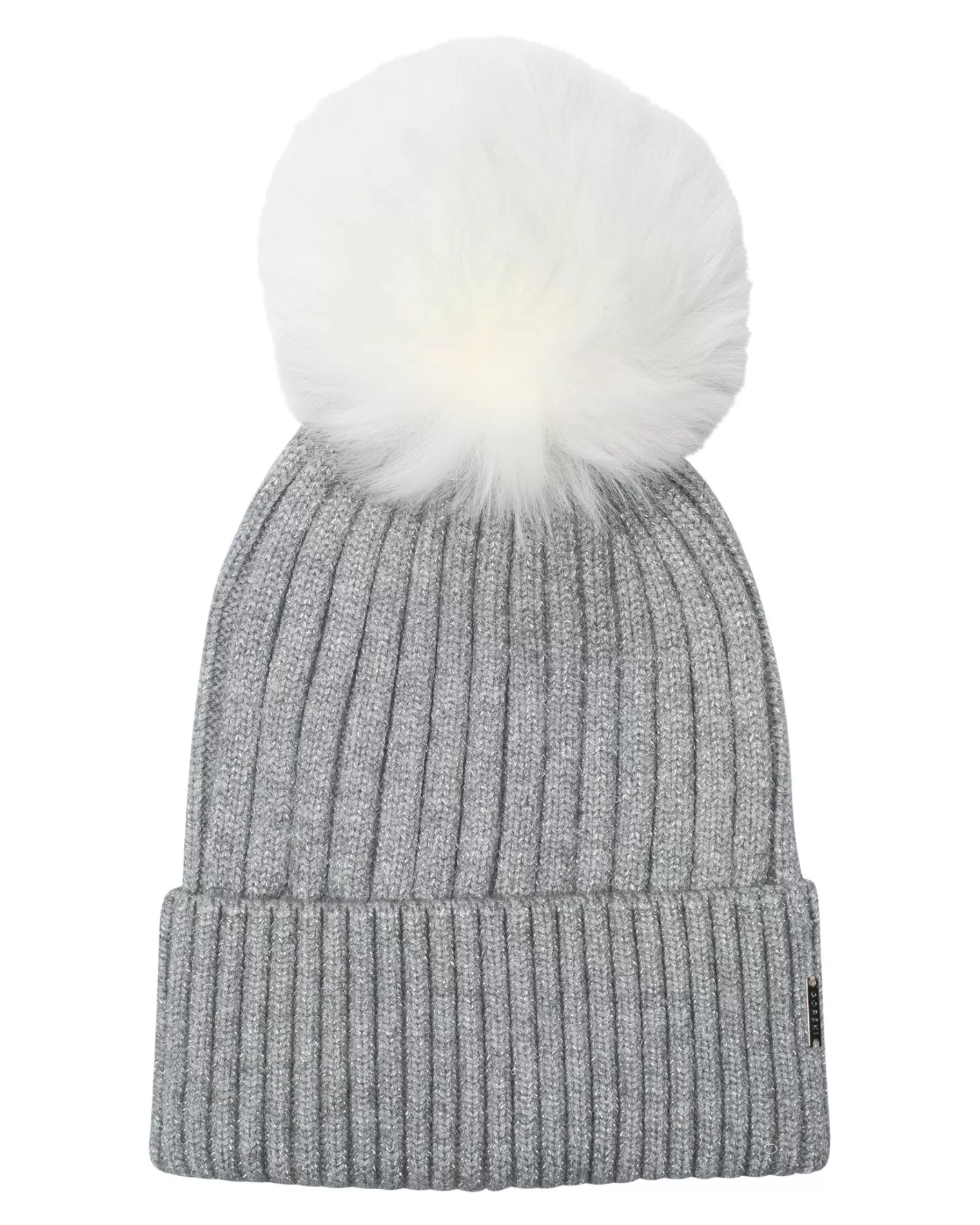 Bonnet femme hiver GORSKI Montréal - Laine mélangée à reflets métallisés, pompon doublure shearling agneau Toscana ultra-doux