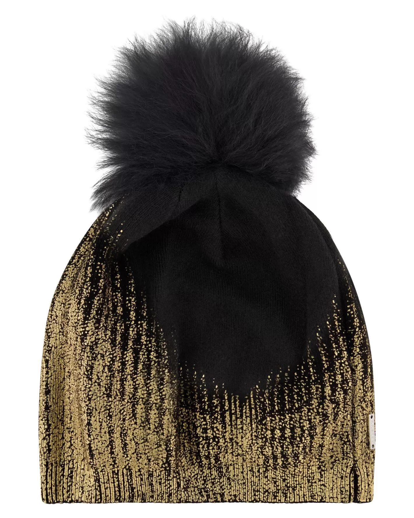 Bonnet femme en laine mélangée effet métallisé - GORSKI Montréal  
Pompon volumineux en fausse fourrure d'agneau style toscan - Confort doux et chaud  

(Mot-clé principal : Bonnet en maille mixte laine/métal avec pompon fourrure)