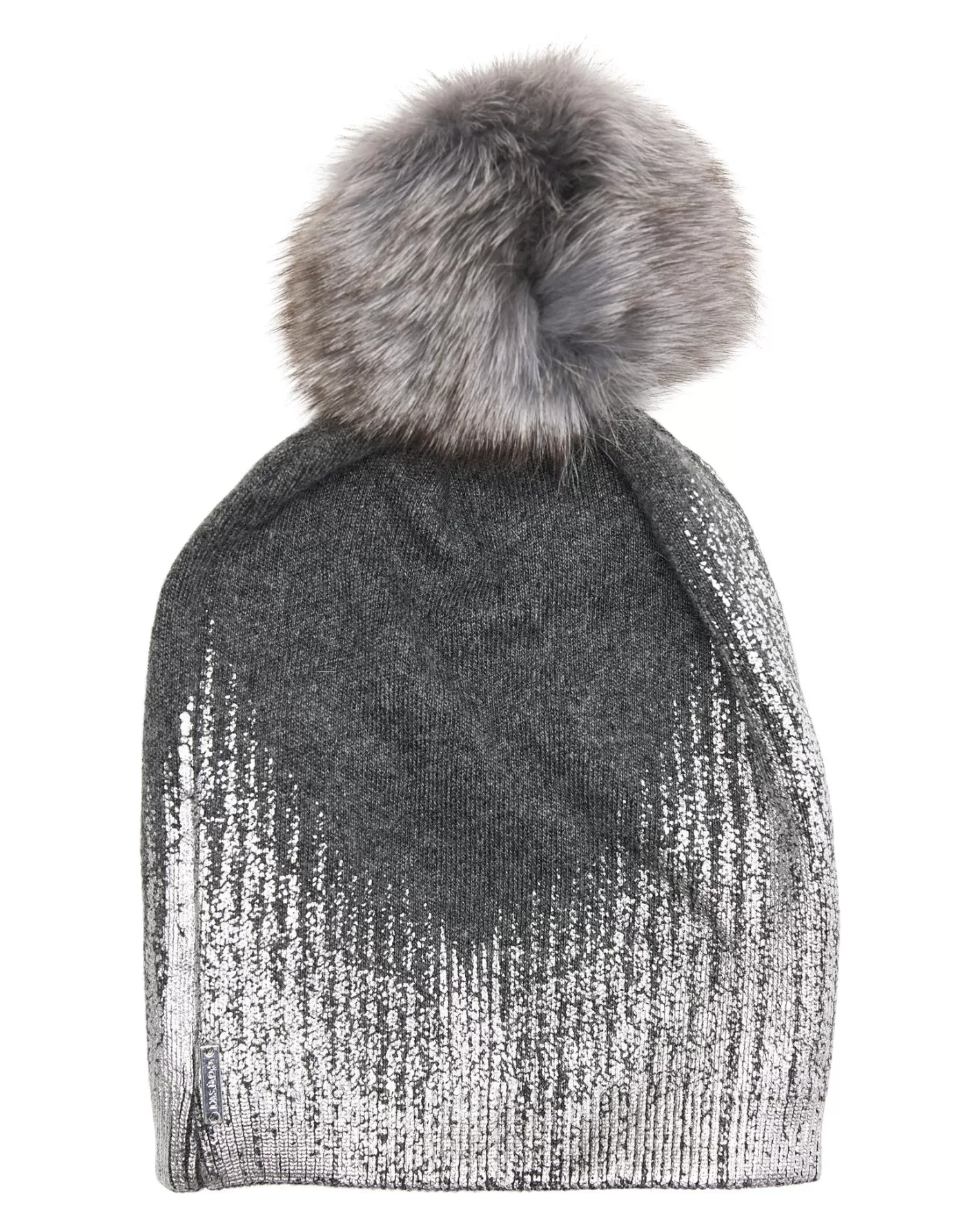 Bonnet femme en laine mélangée effet métallisé - GORSKI Montréal  
Pompon volumineux en fausse fourrure d'agneau style toscan - Confort doux et chaud  

(Mot-clé principal : Bonnet en maille mixte laine/métal avec pompon fourrure)