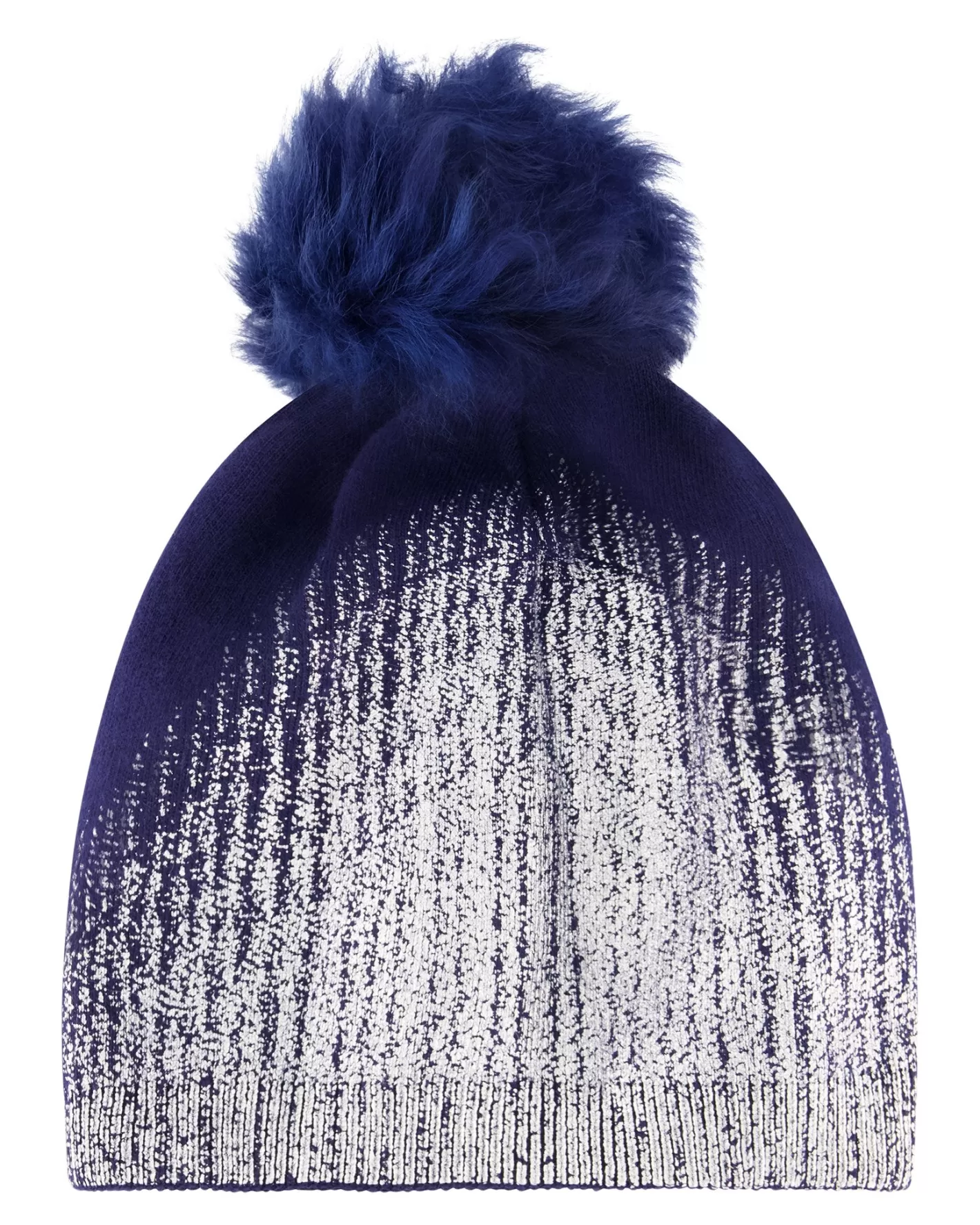 Bonnet femme en laine mélangée effet métallisé - GORSKI Montréal  
Pompon volumineux en fausse fourrure d'agneau style toscan - Confort doux et chaud  

(Mot-clé principal : Bonnet en maille mixte laine/métal avec pompon fourrure)