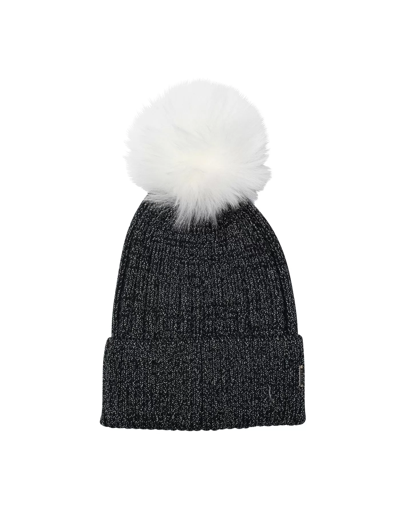 Bonnet femme hiver GORSKI Montréal - Laine mélangée à reflets métallisés, pompon doublure shearling agneau Toscana ultra-doux