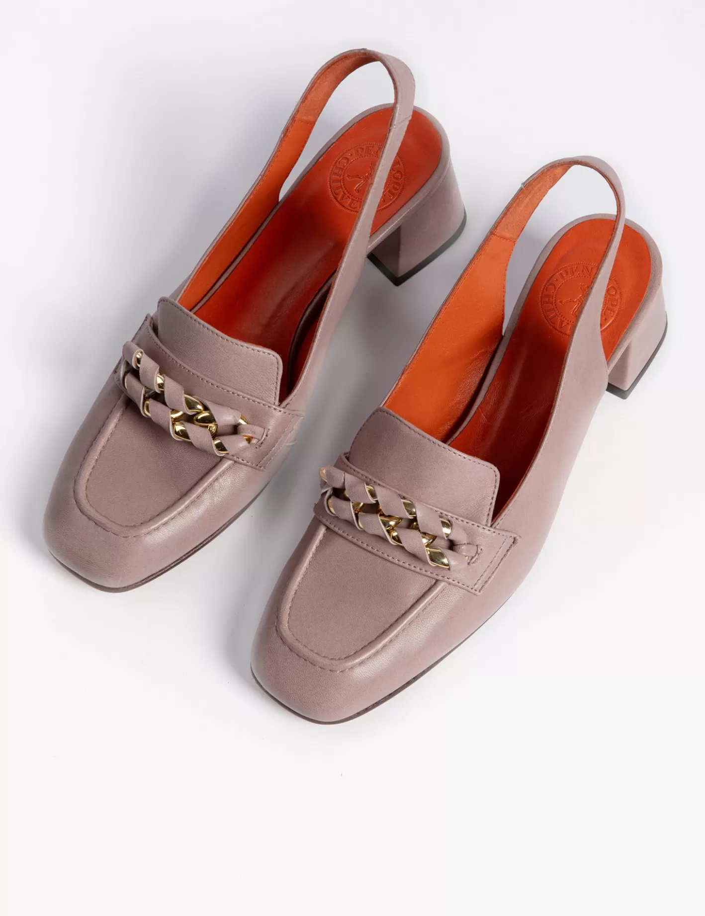 Mocassin élégant à talon Lorenzo - Cuir souple avec bride arrière | Promotion éclair sur les chaussures stylées