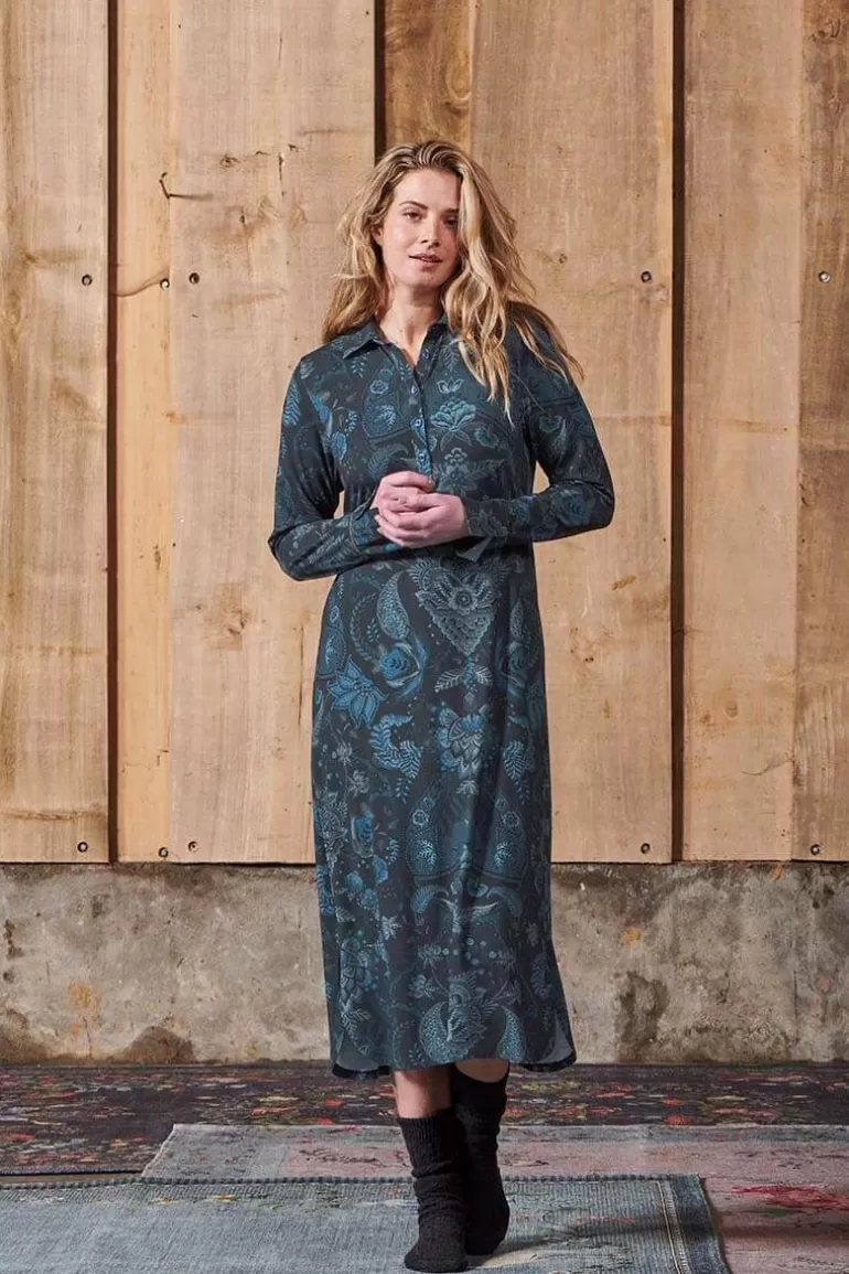 Pyjama Manches Longues Pip Studio Édition Kyoto - Bleu Nuit Profond en Coton Souple • Collection Exclusive Boutique