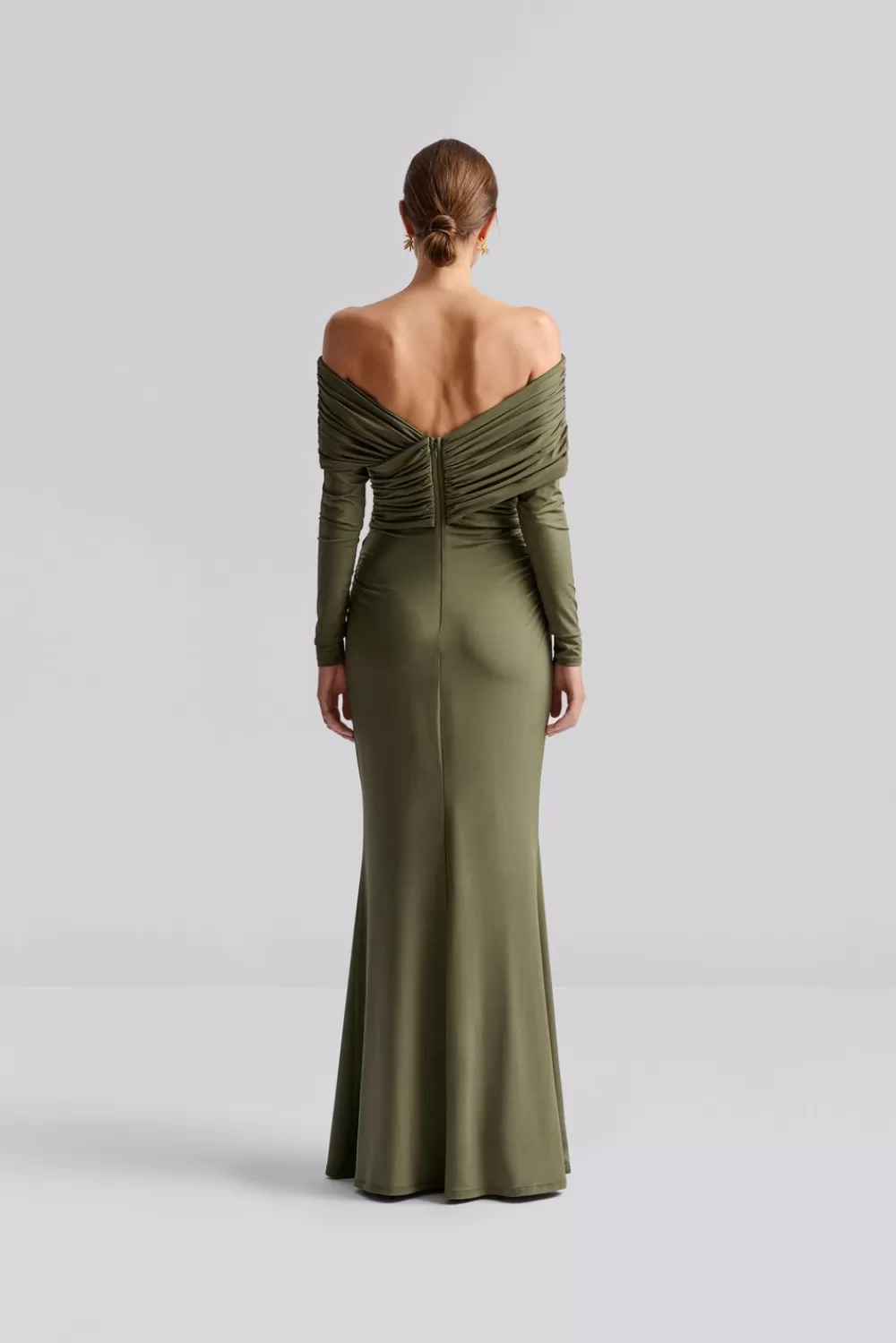 Robe longue Malina Nea olive - Promotion exclusive sur les dernières pièces