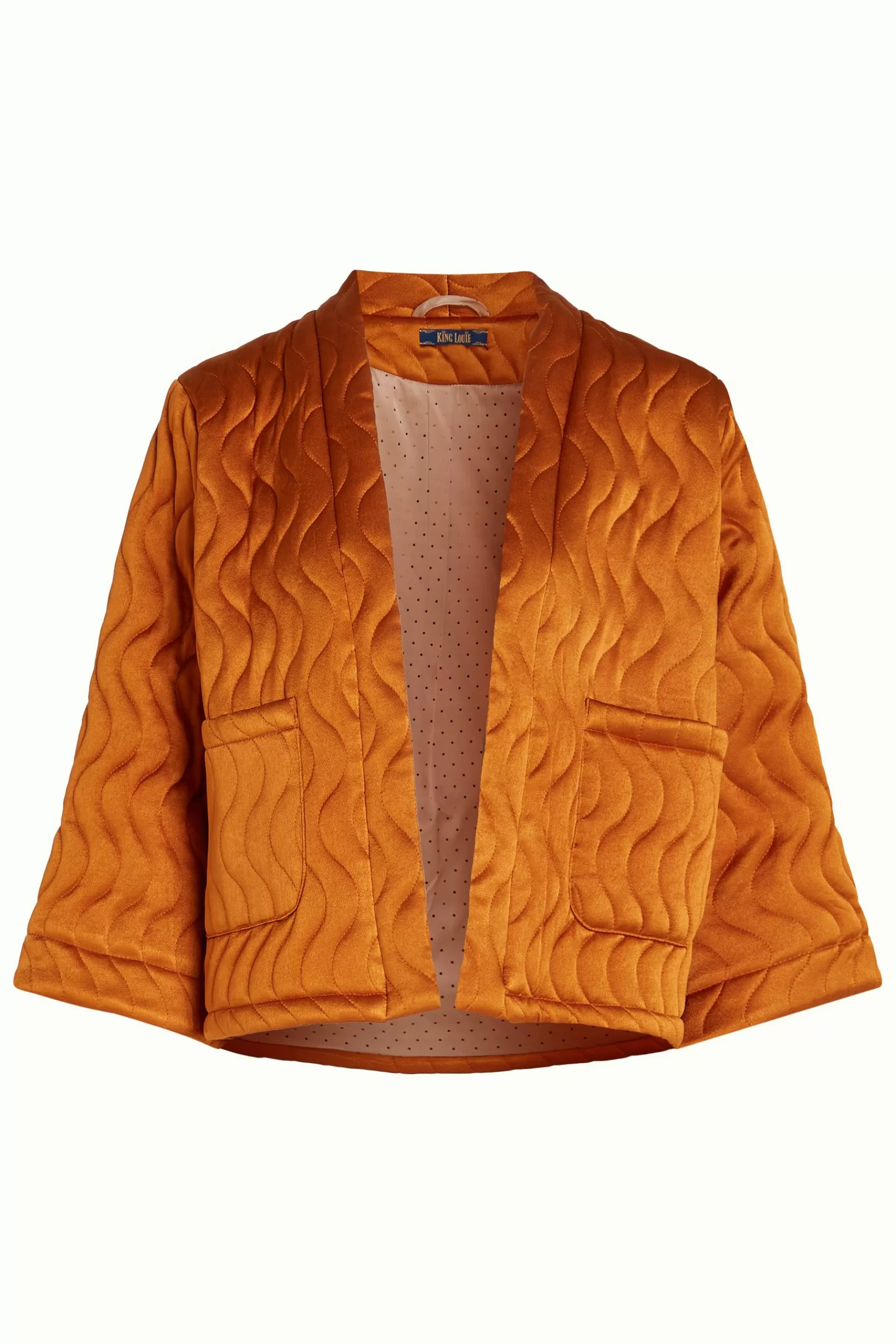 Veste Femme King Louie Noor - Style Royal en Satin Étoilé Élégant
