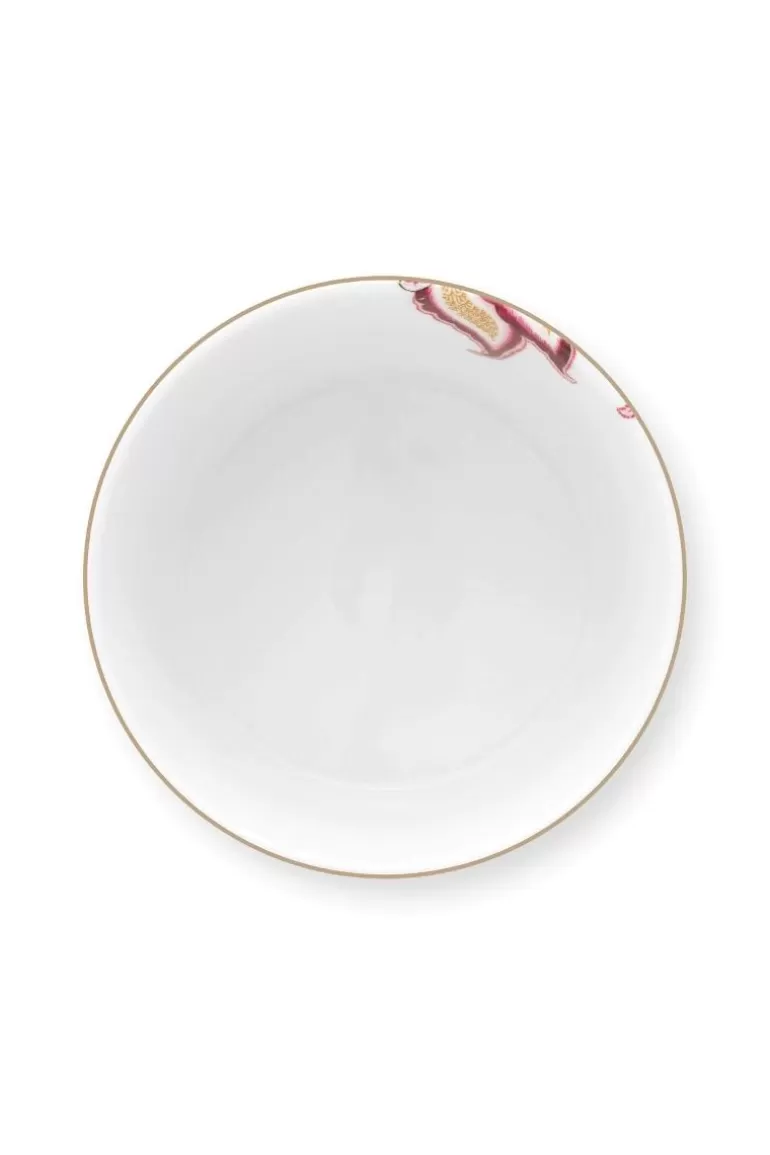 Pip Studio - Collection Fête des Fleurs Orientales | Set de 4 Assiettes à Dessert 12 cm - Motif Kommen Donker rose | En Promotion