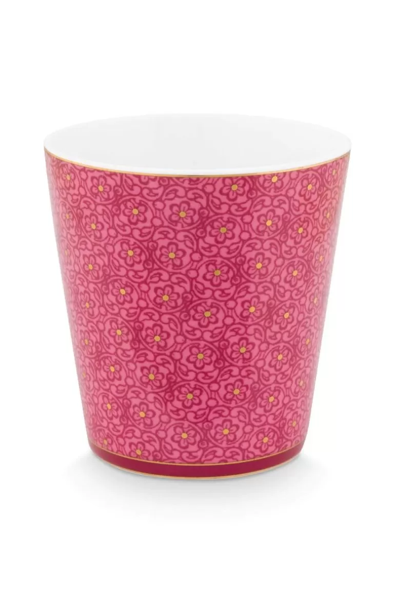 PIP STUDIO - Service à Thé Édition Florale Orientale (Set de 4 Tasses Mokken - Rose Foncé)
