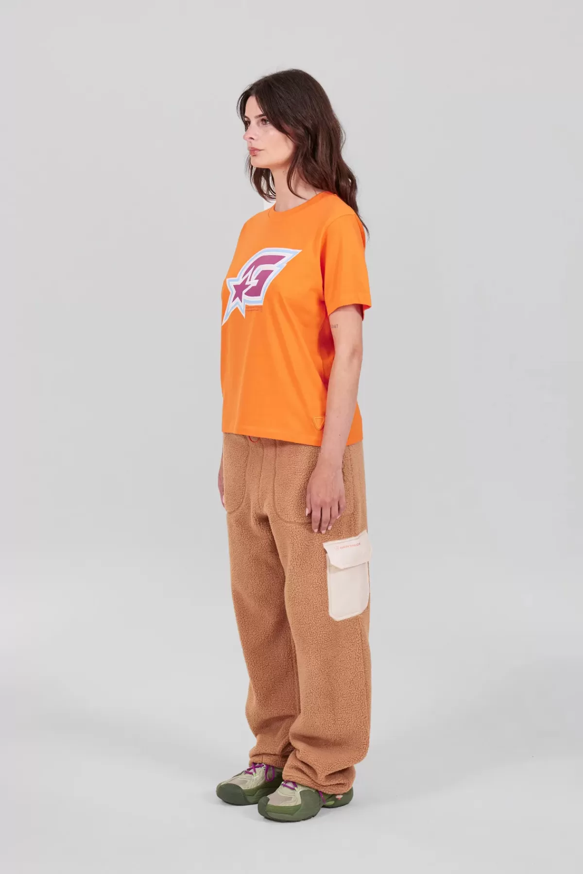 Pantalon droit mixte en doudou sherpa - Coupe classique deux tons - Collection déstockage Tetsuo x Gertrude