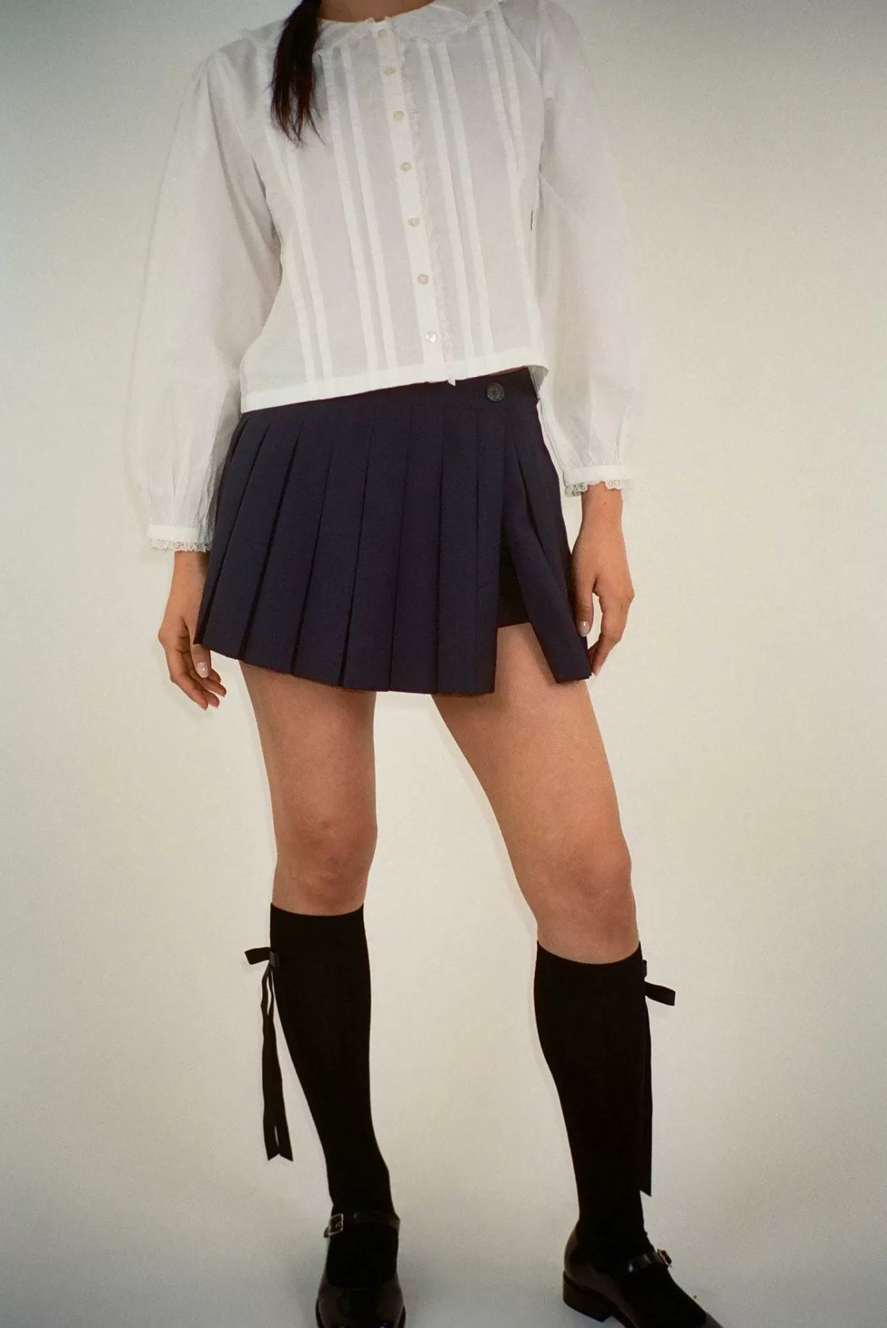 Jupe-Short Paris Sandy Liang - Bleu Marine Élégante pour Look Urbain