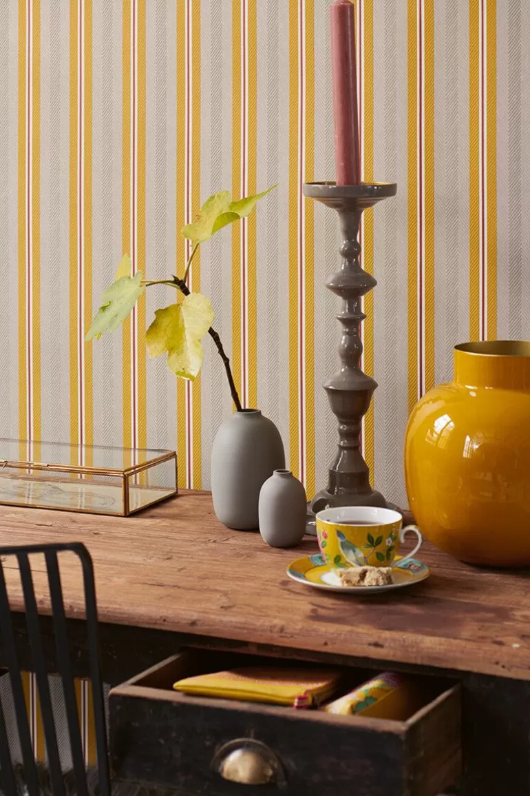 Papier Peint Déco Motif Aquarelle Beige & Jaune - Collection Pip Studio en Promotion Exclusivité