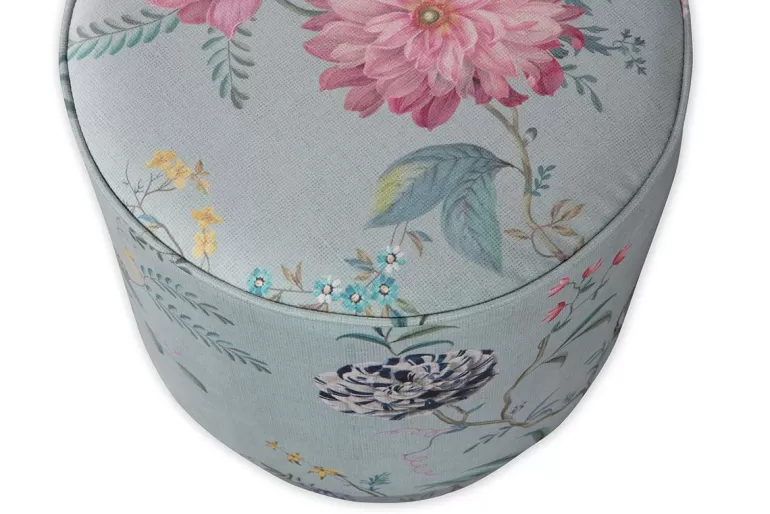 Pip Studio - Pouf décoratif motif grande fleur, vert forêt - Taille moyenne | Promotion exclusive