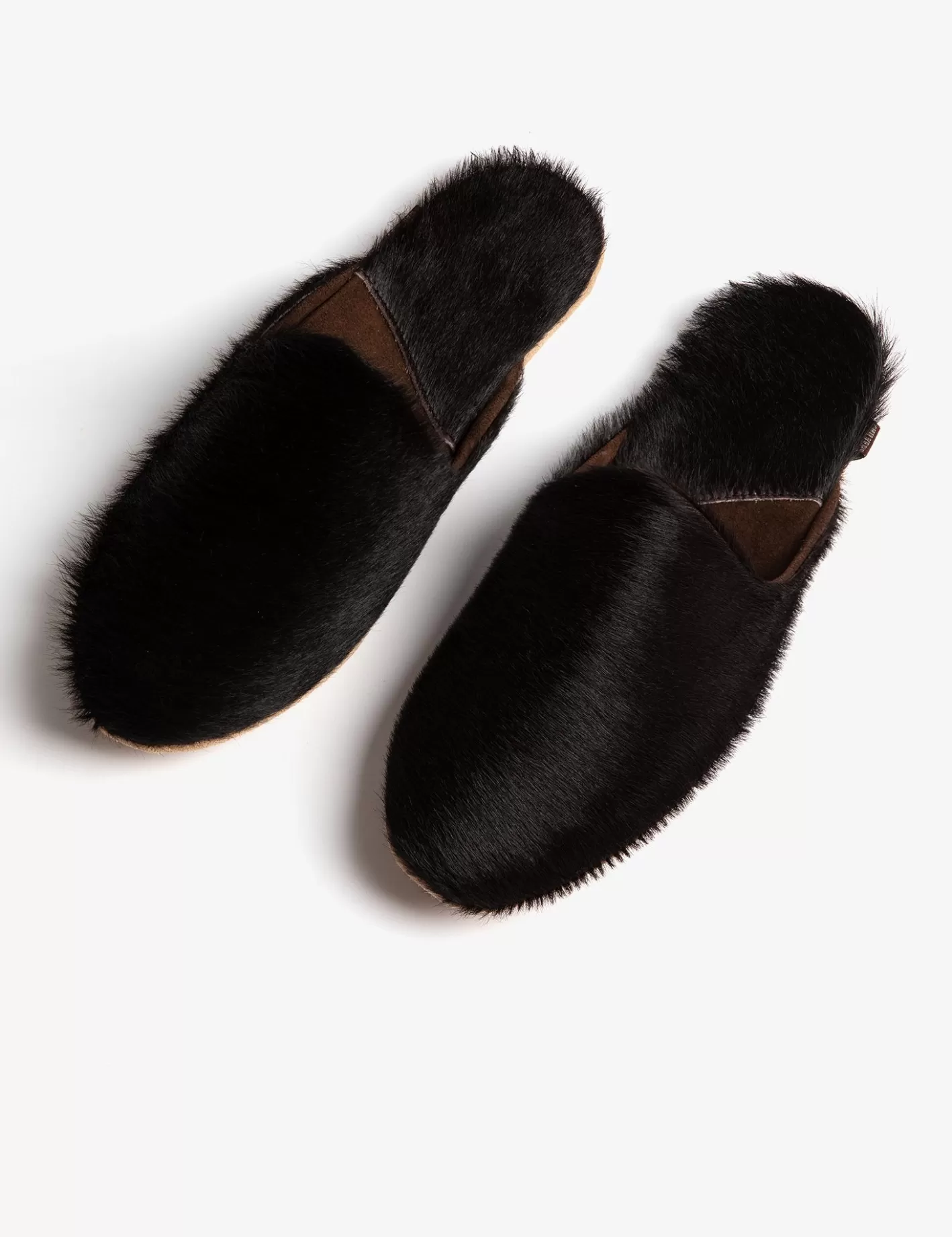 Mules Conférence Homme en Cuir Souple - Chaussons d'Intérieur Hiver avec Semelle Texturée - Modèle Poney Style Casual
