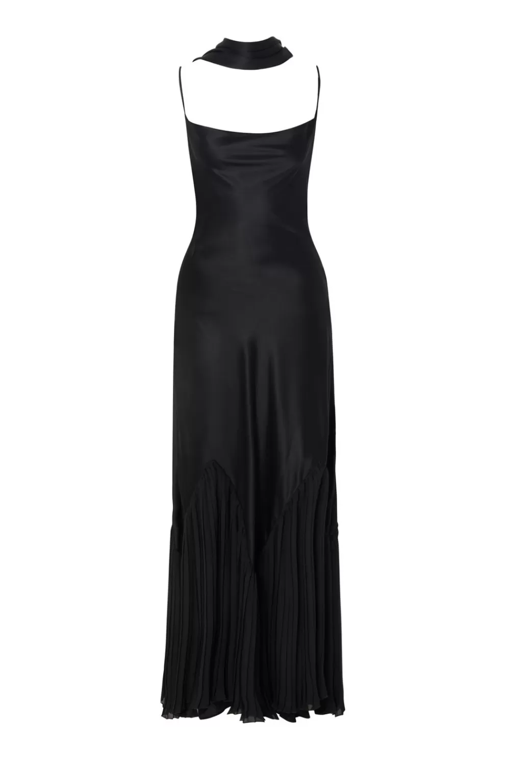Robe longue paillettes minuit - Style festif Malina Poppy | Taille haute élégante | Promotion été