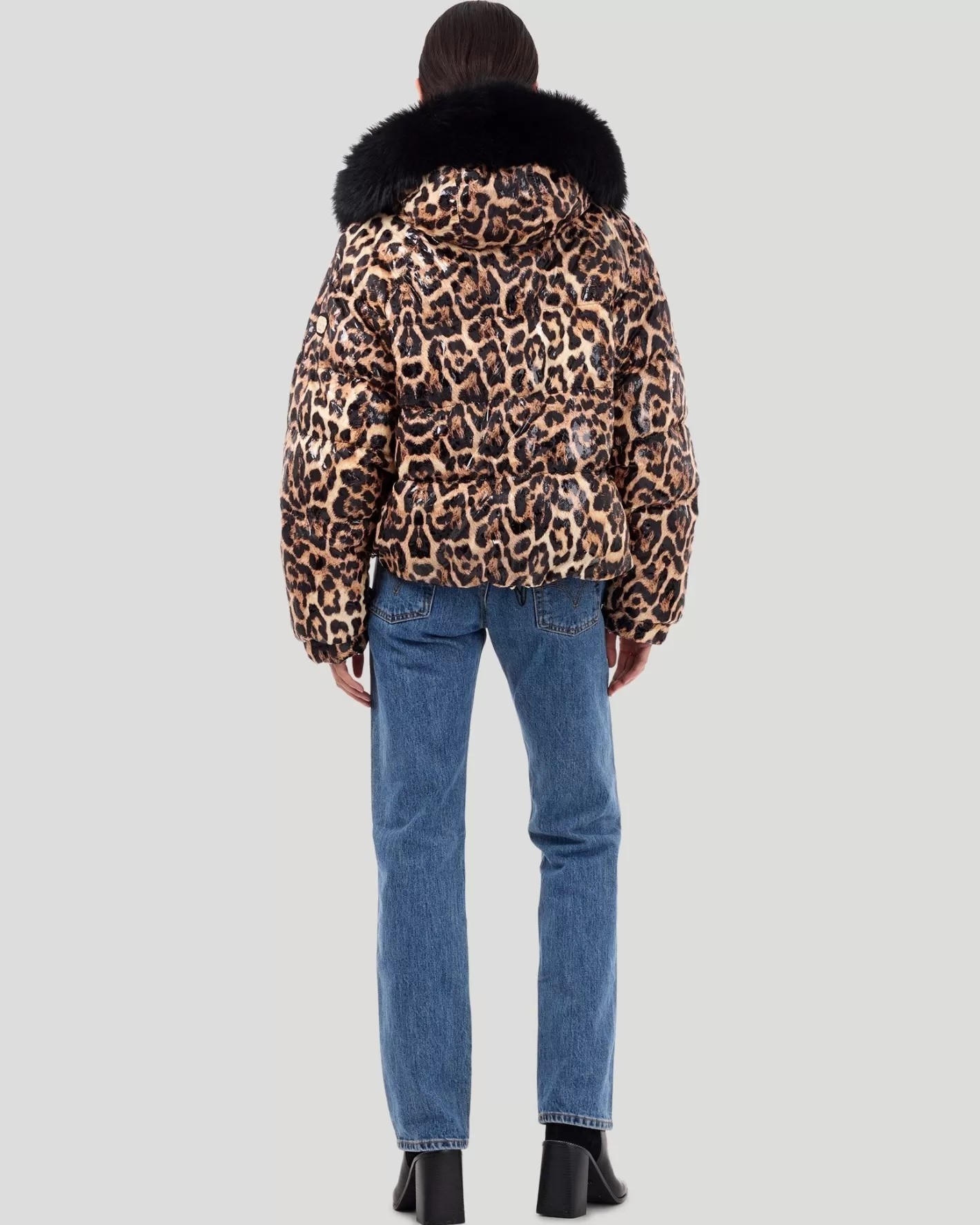 Veste Femme GORSKI Montréal - Doudoune Ski Imprimée avec Capuche Détachable en Agneau Toscane - Style Montagnard Chic pour Après-Ski