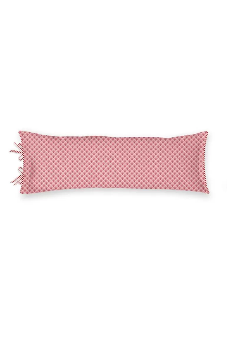 Coussin décoratif rectangulaire Tokyo Bouquet - Motif floral élégant sur fond Terracotta-Rose (Modèle allongé) - Collection printanière Pip Studio en promotion