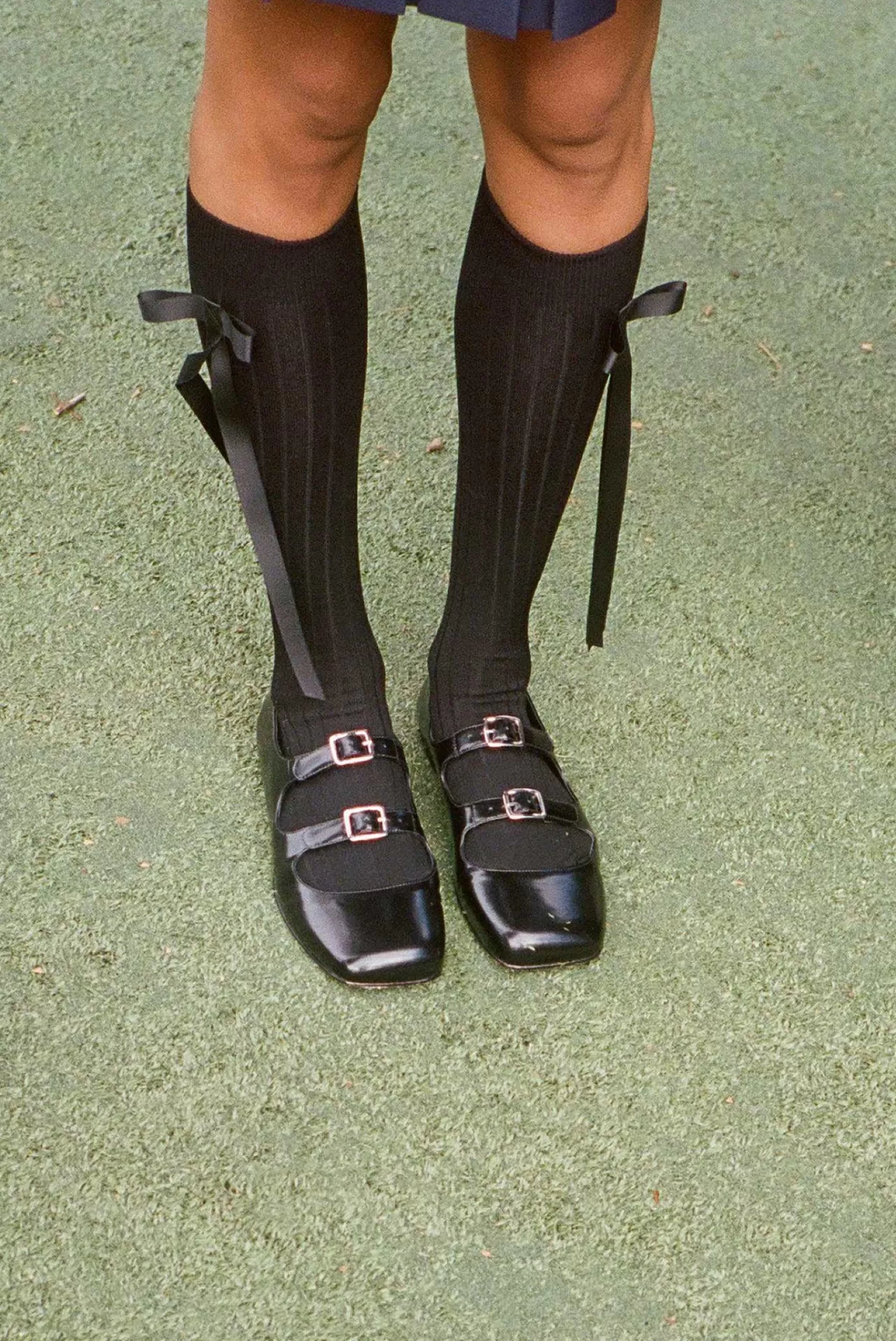 Chaussettes Femme Sandy Liang - Style Uniforme pour Récital en Noir Élégant