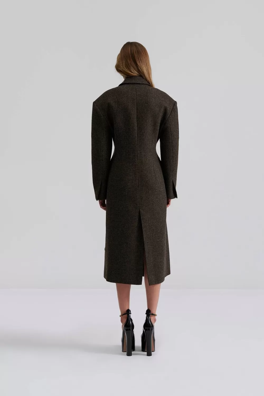 Élégante veste légère Malina Reese - Motif carreaux marron tendance - Style urbain printemps-été