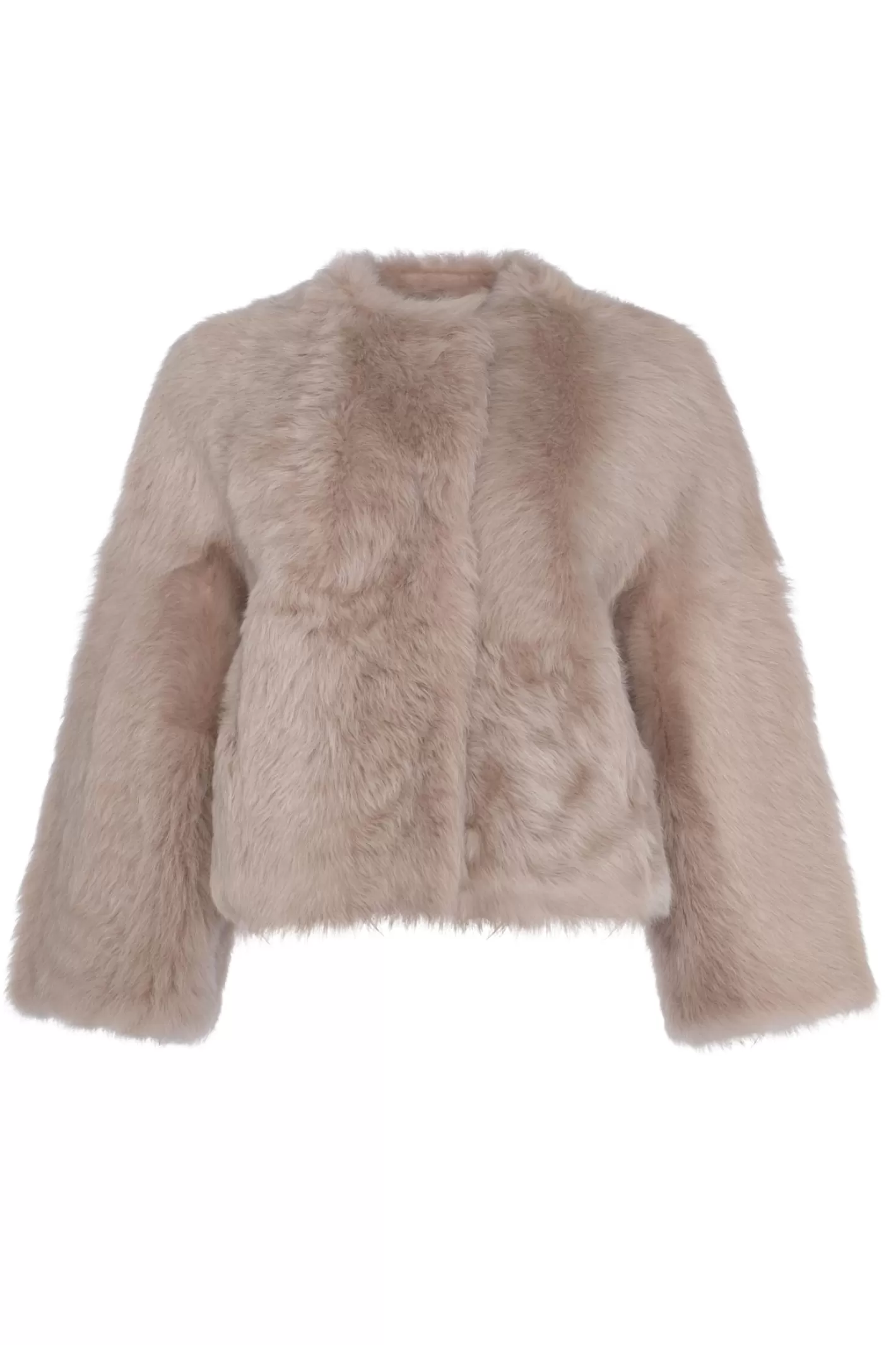 Veste réversible en agneau shearling Toscana - Design sans col avec manches trois-quarts - Collection GORSKI Montréal pour femme