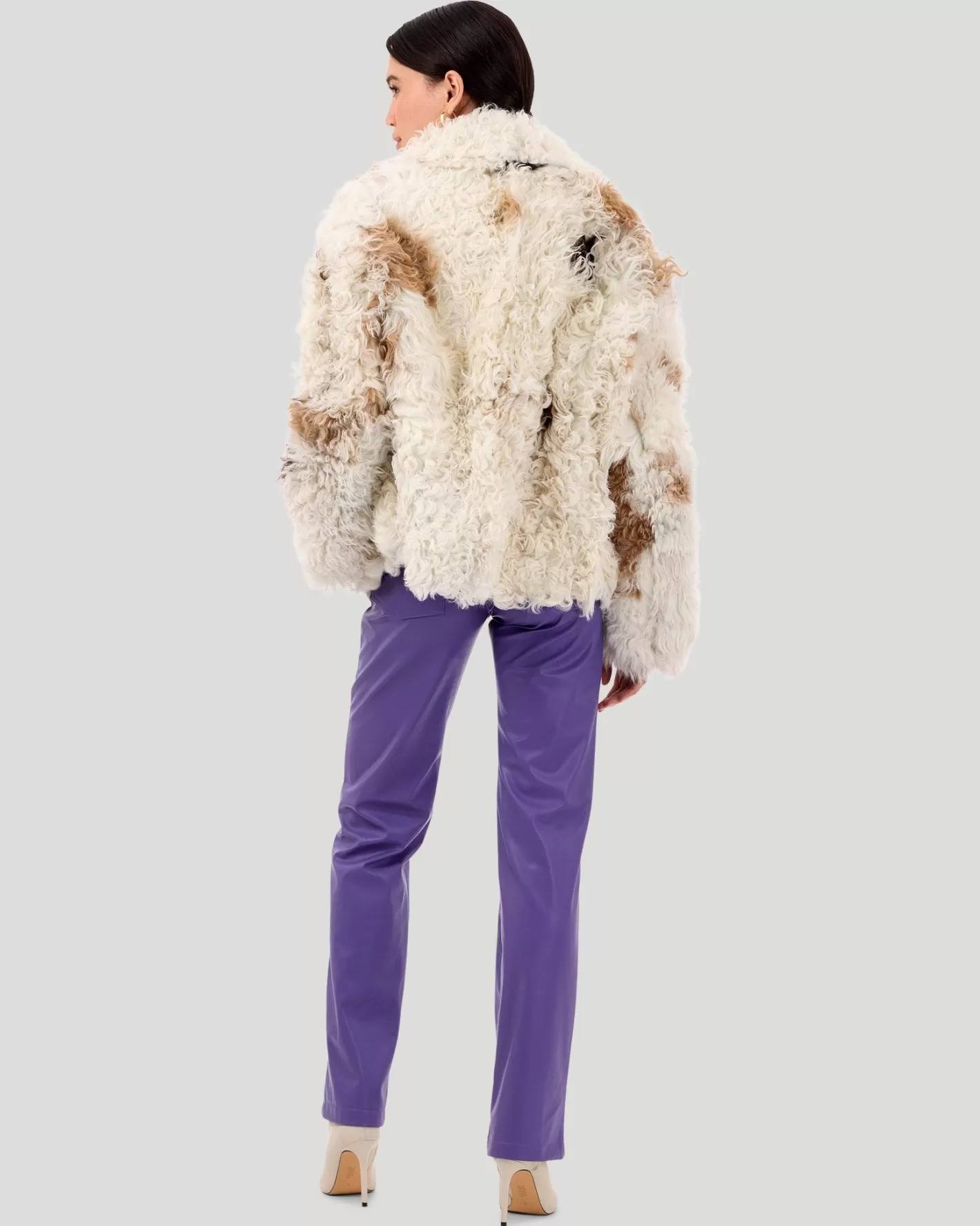 Veste réversible GORSKI Montréal en agneau shearling à poil long – Style décontracté chic pour femme (Sélection Premium)