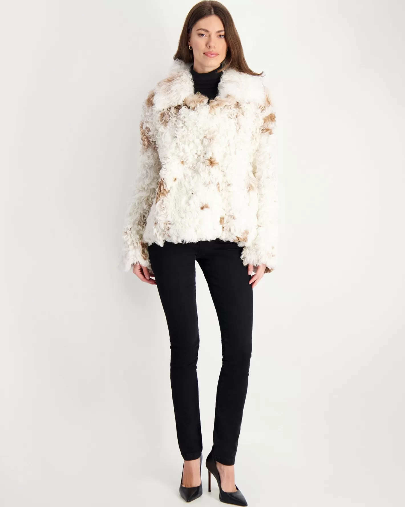 Veste réversible GORSKI Montréal en agneau shearling à poil long – Style décontracté chic pour femme (Sélection Premium)