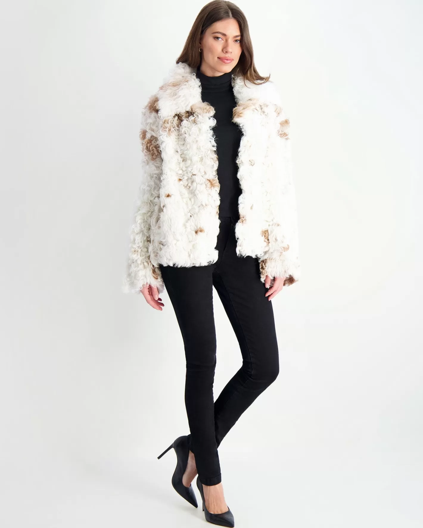 Veste réversible GORSKI Montréal en agneau shearling à poil long – Style décontracté chic pour femme (Sélection Premium)