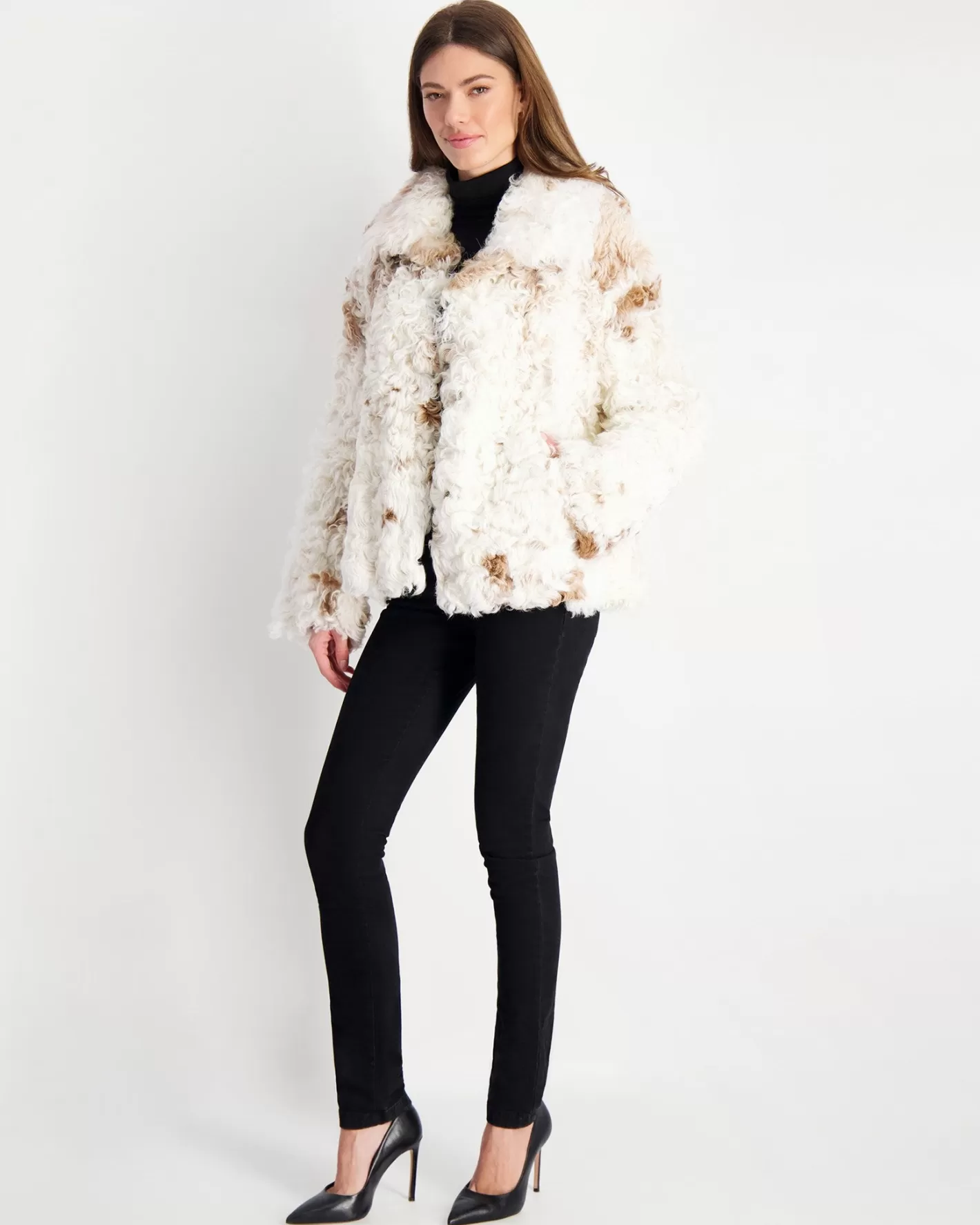 Veste réversible GORSKI Montréal en agneau shearling à poil long – Style décontracté chic pour femme (Sélection Premium)