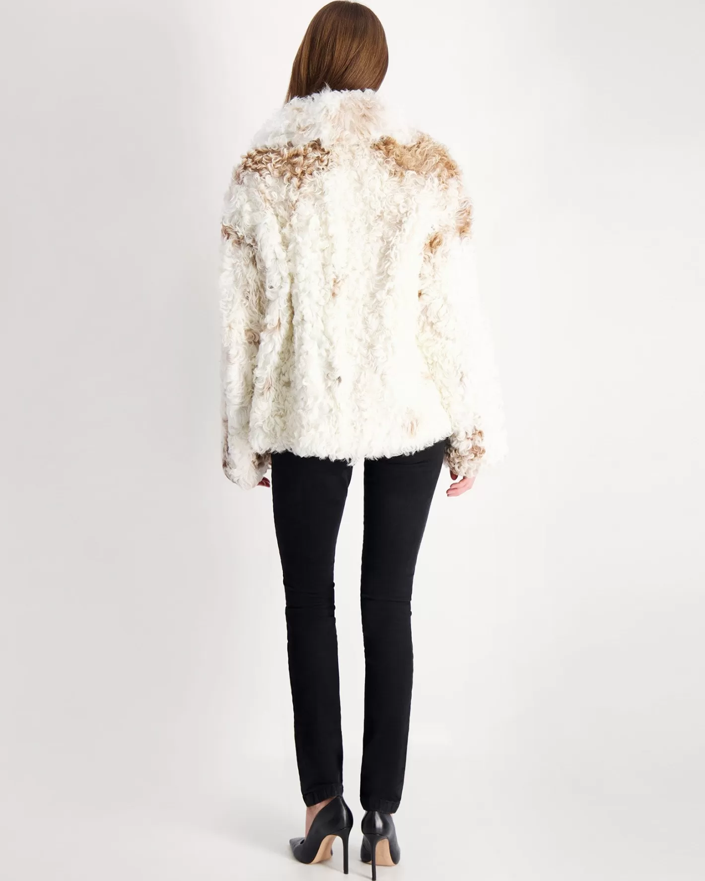 Veste réversible GORSKI Montréal en agneau shearling à poil long – Style décontracté chic pour femme (Sélection Premium)