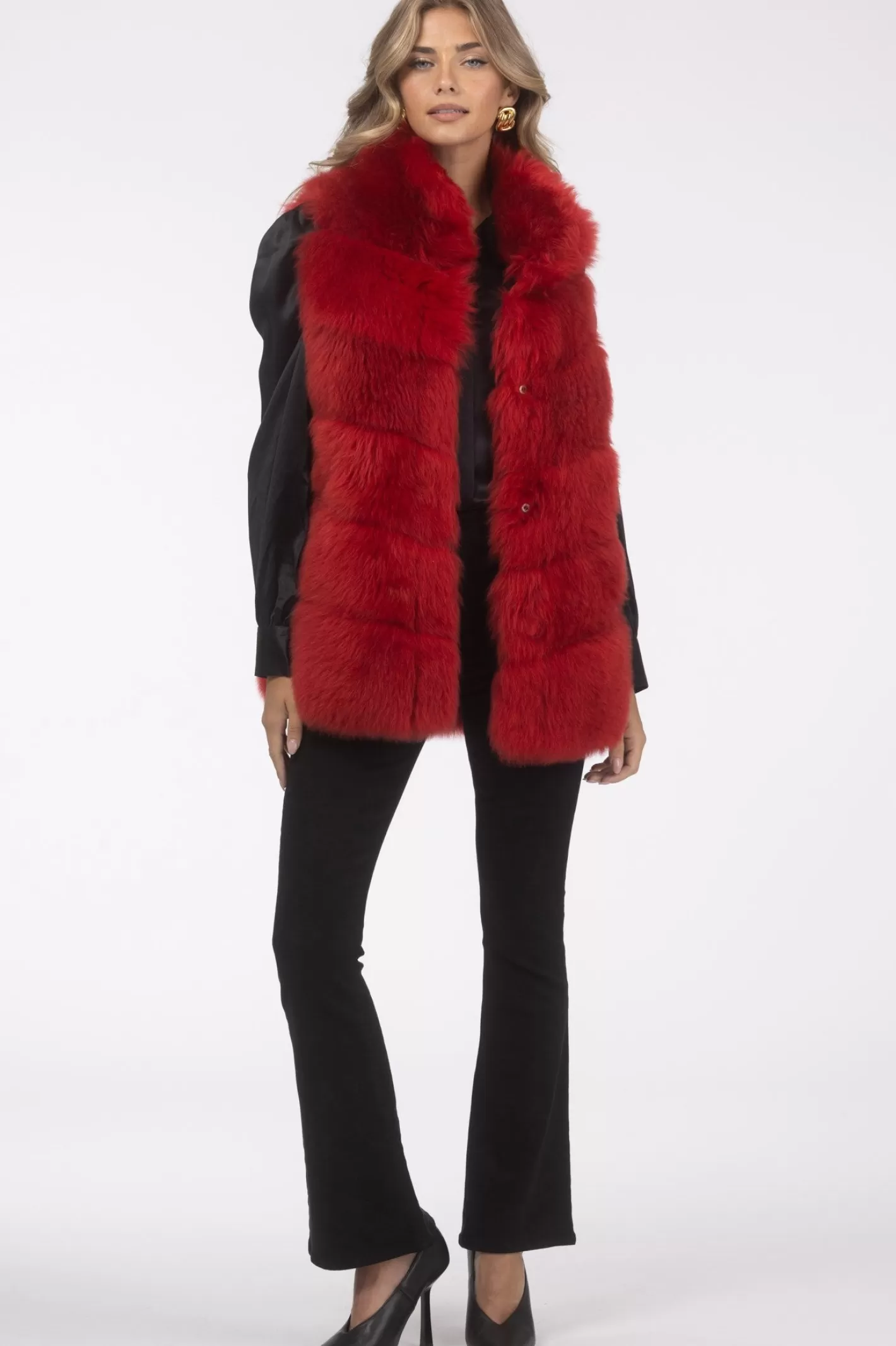 Veste réversible GORSKI Montréal - Doublure en laine mérinos et agneau shearling pour femme (Style décontracté élégant)