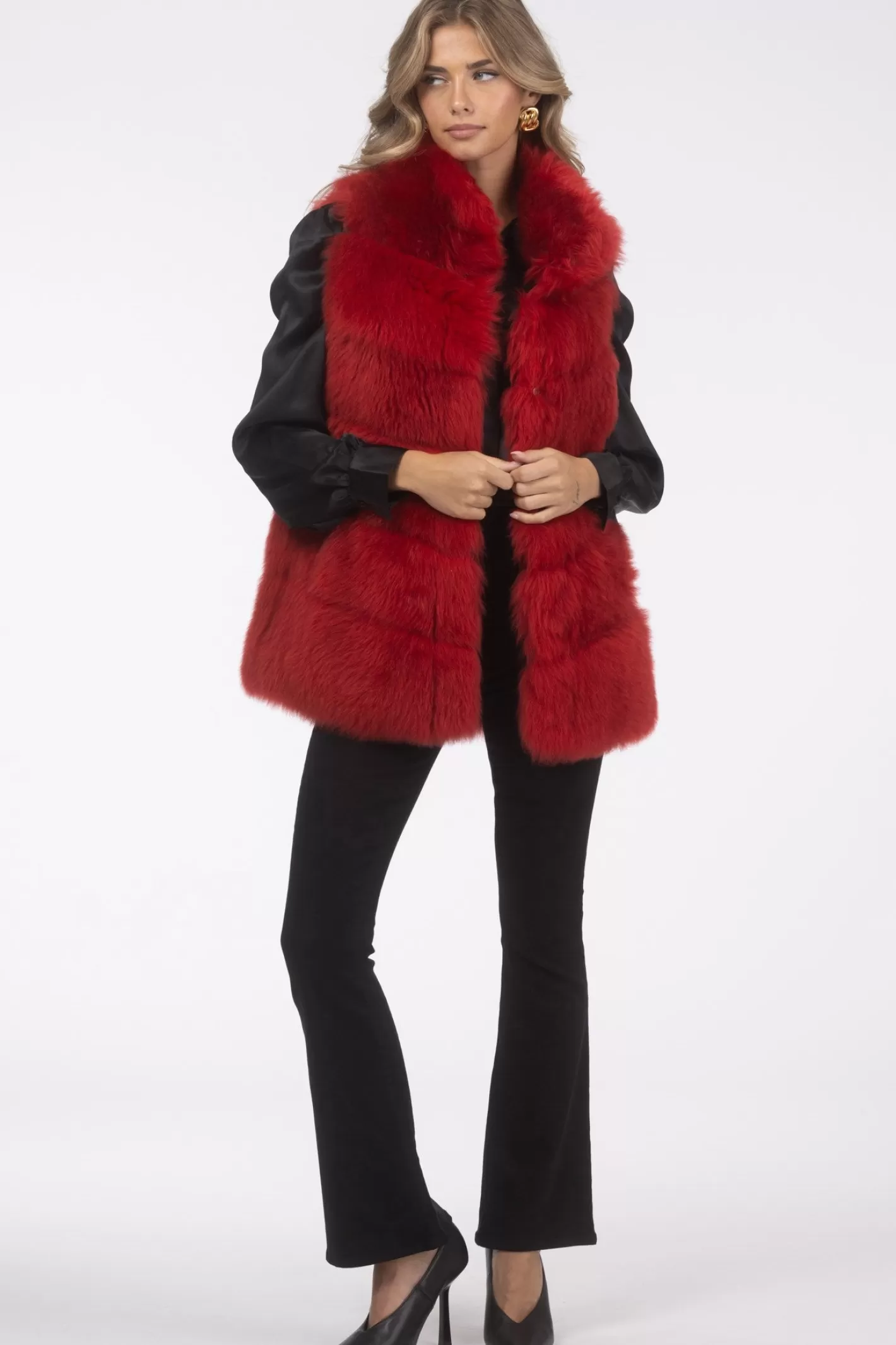 Veste réversible GORSKI Montréal - Doublure en laine mérinos et agneau shearling pour femme (Style décontracté élégant)