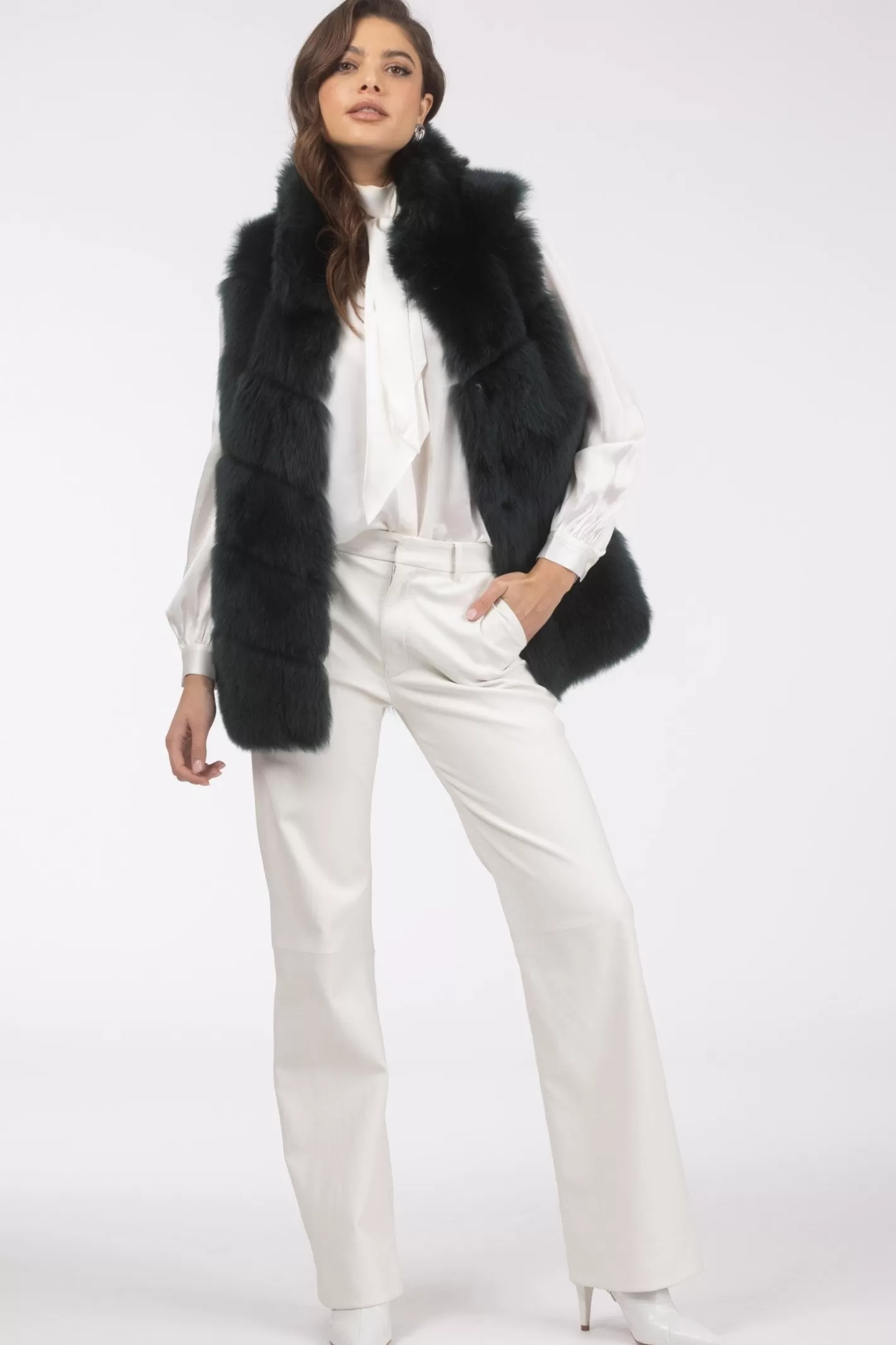 Veste réversible GORSKI Montréal - Doublure en laine mérinos et agneau shearling pour femme (Style décontracté élégant)