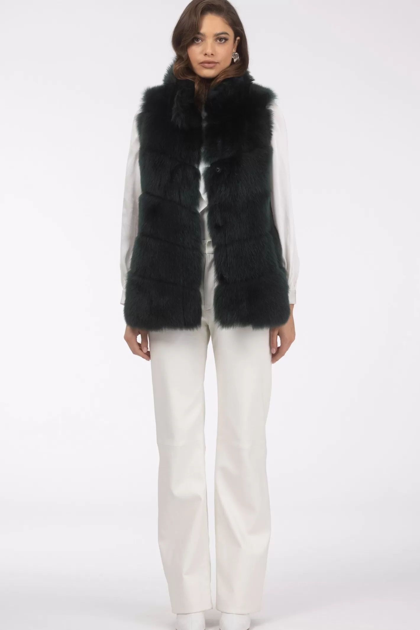 Veste réversible GORSKI Montréal - Doublure en laine mérinos et agneau shearling pour femme (Style décontracté élégant)